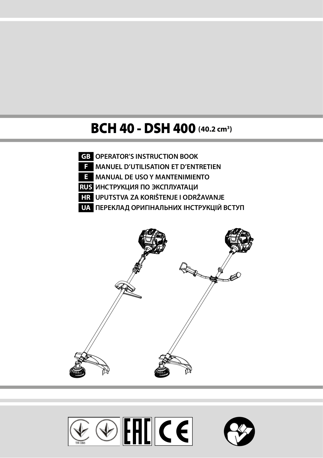 Oleo-Mac BCH 40 S, DSH 400 S, BCH 40 T, DSH 400 T Operation guide