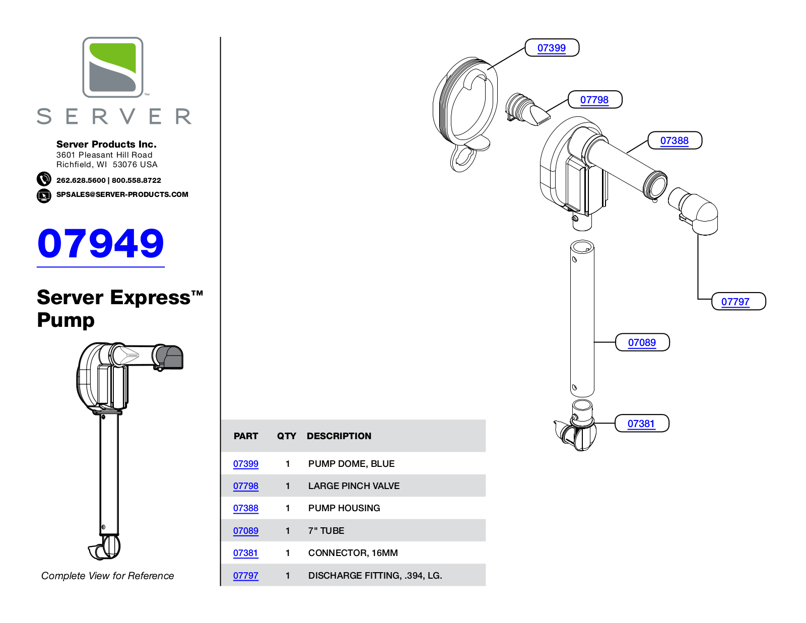 Server 07949 Parts Manual