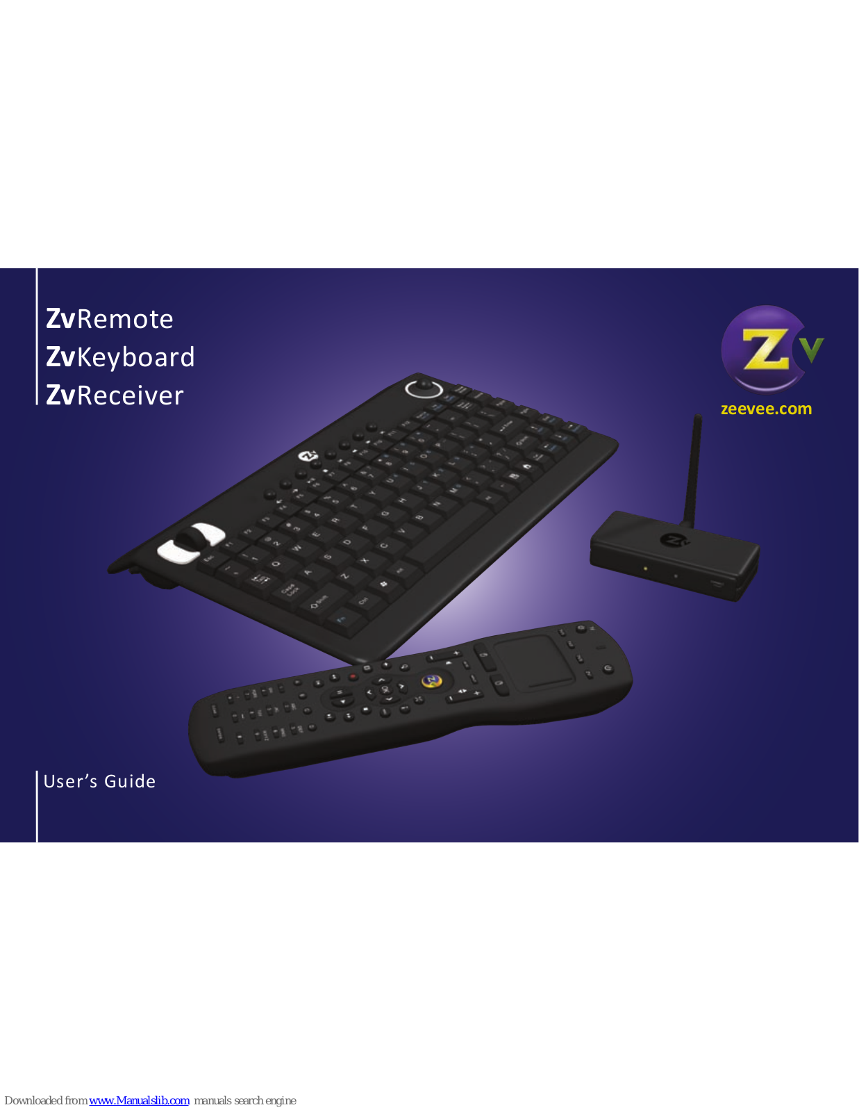 ZeeVee ZvRemote, ZvKeyboard, ZvReceiver User Manual