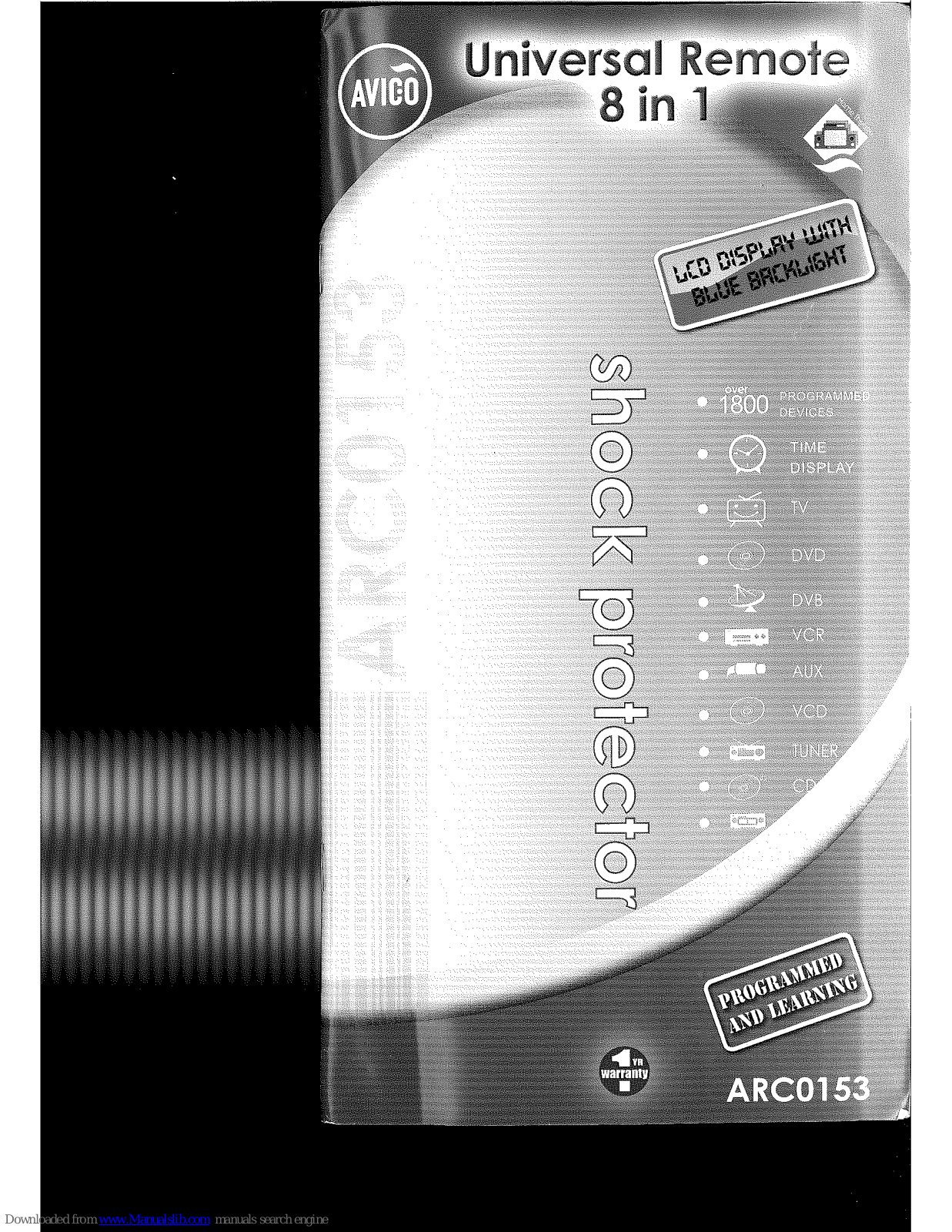 Avico ARC0153 User Manual - ManualMachine.com