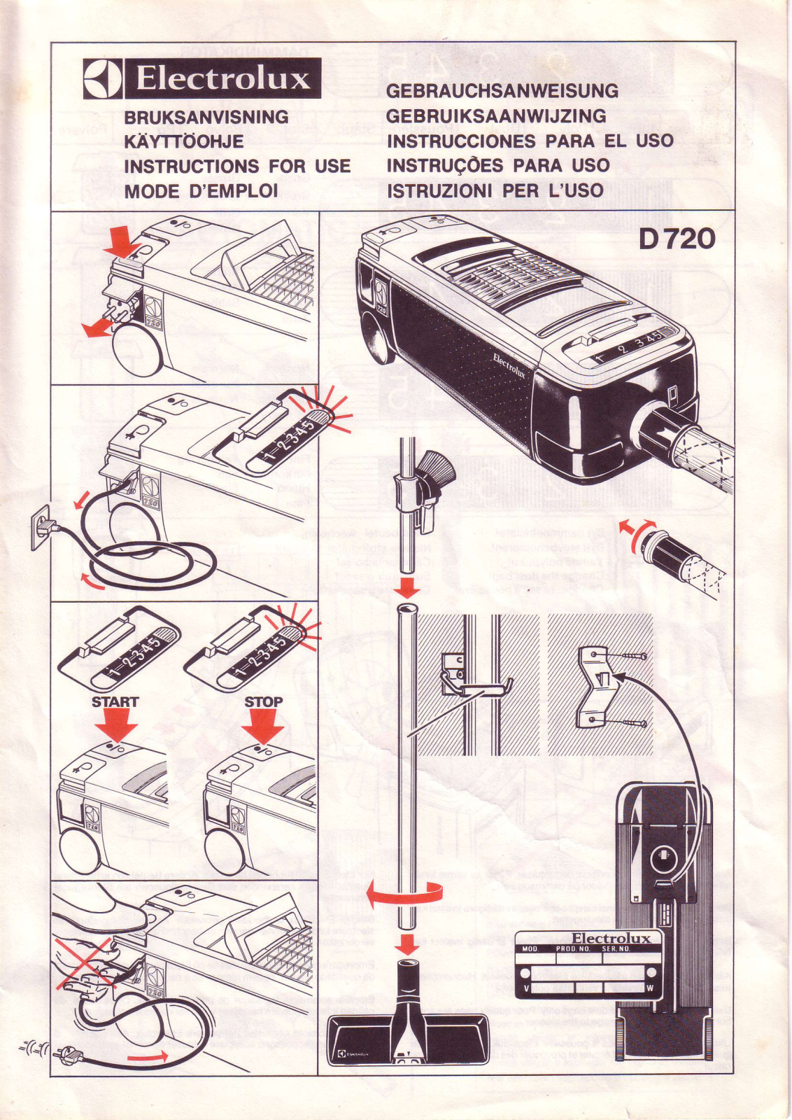 ELECTROLUX D 720 User Manual - ManualMachine.com