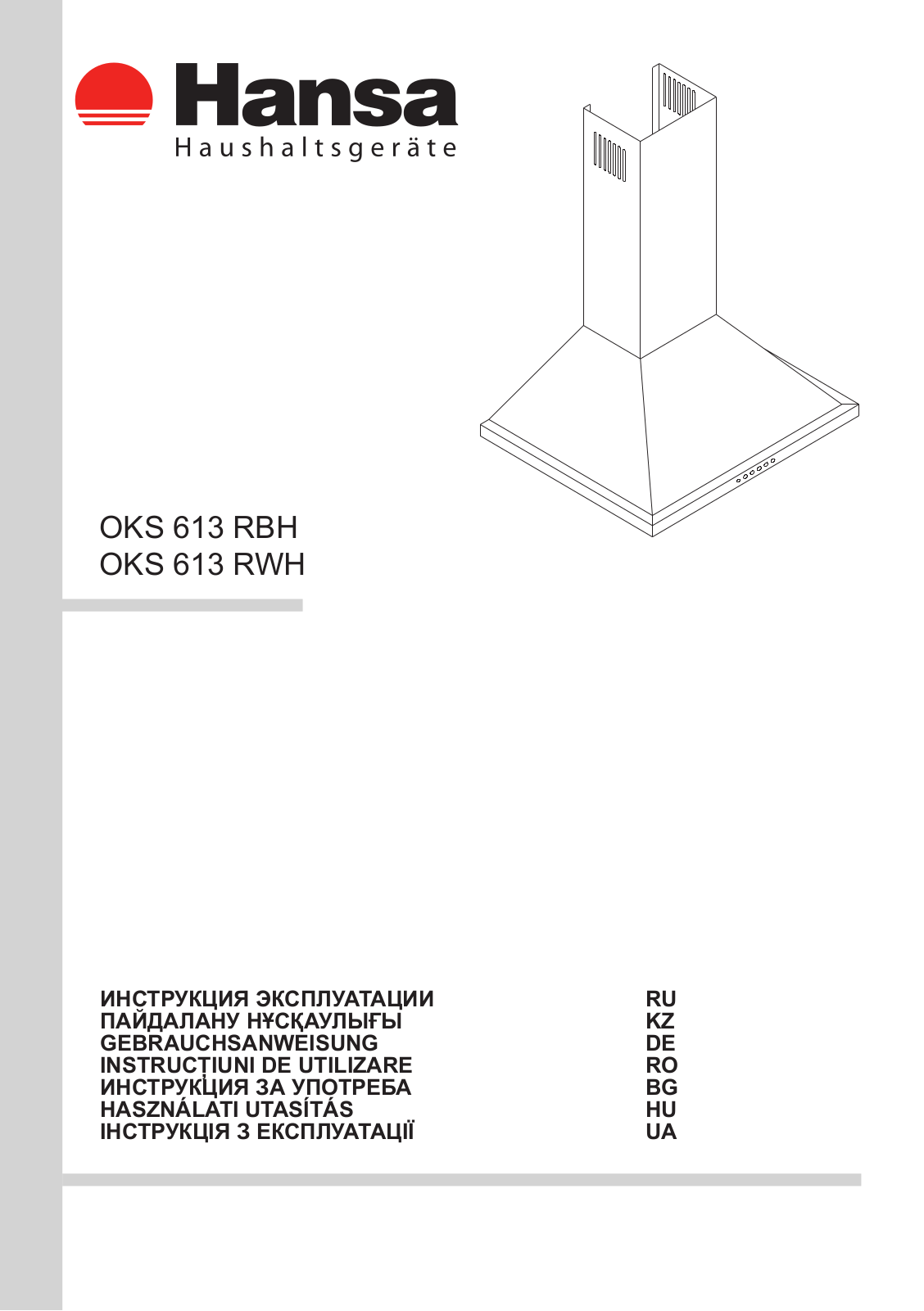 Hansa OKC613RBH User Manual