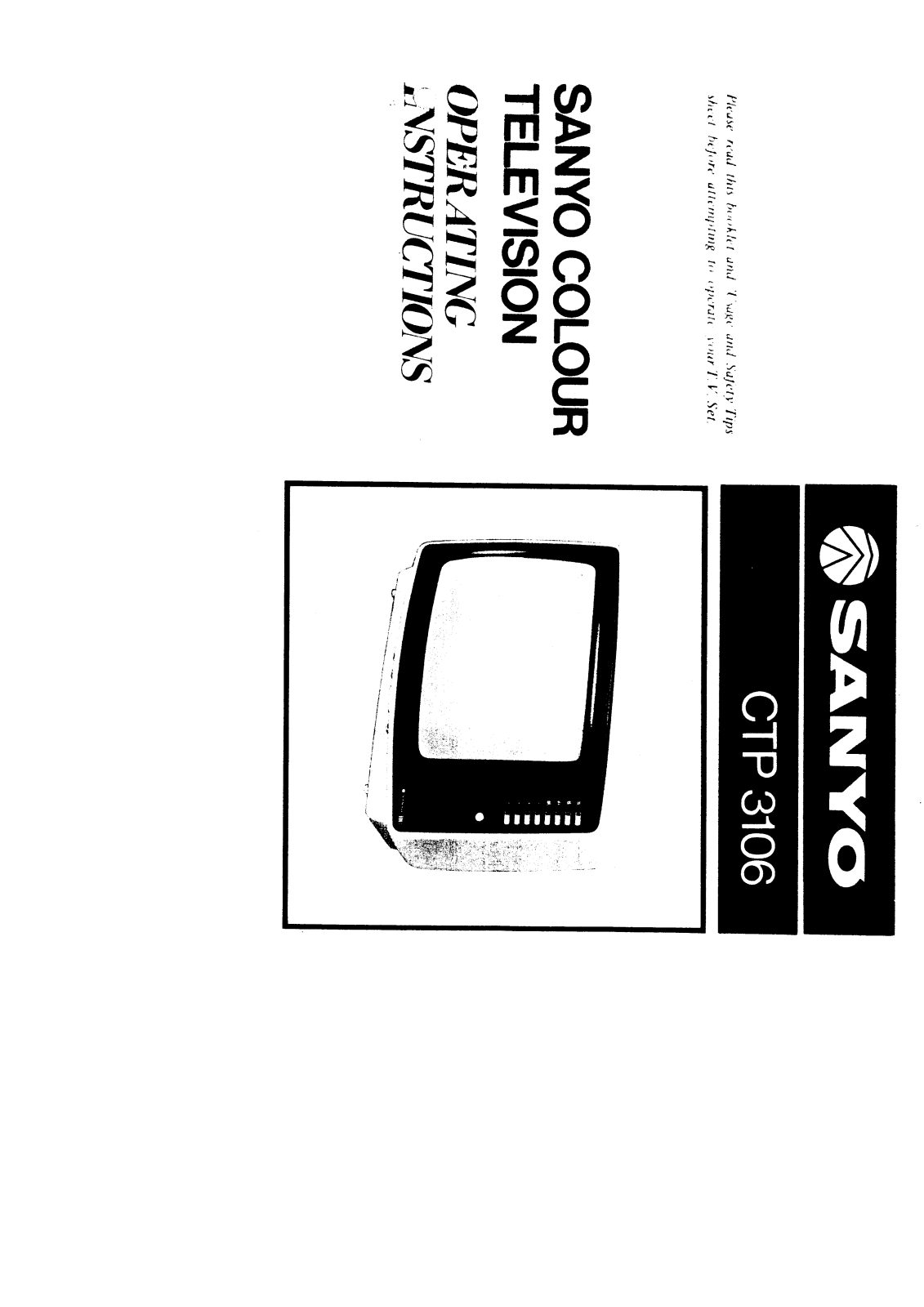 Sanyo CTP3106 Instruction Manual