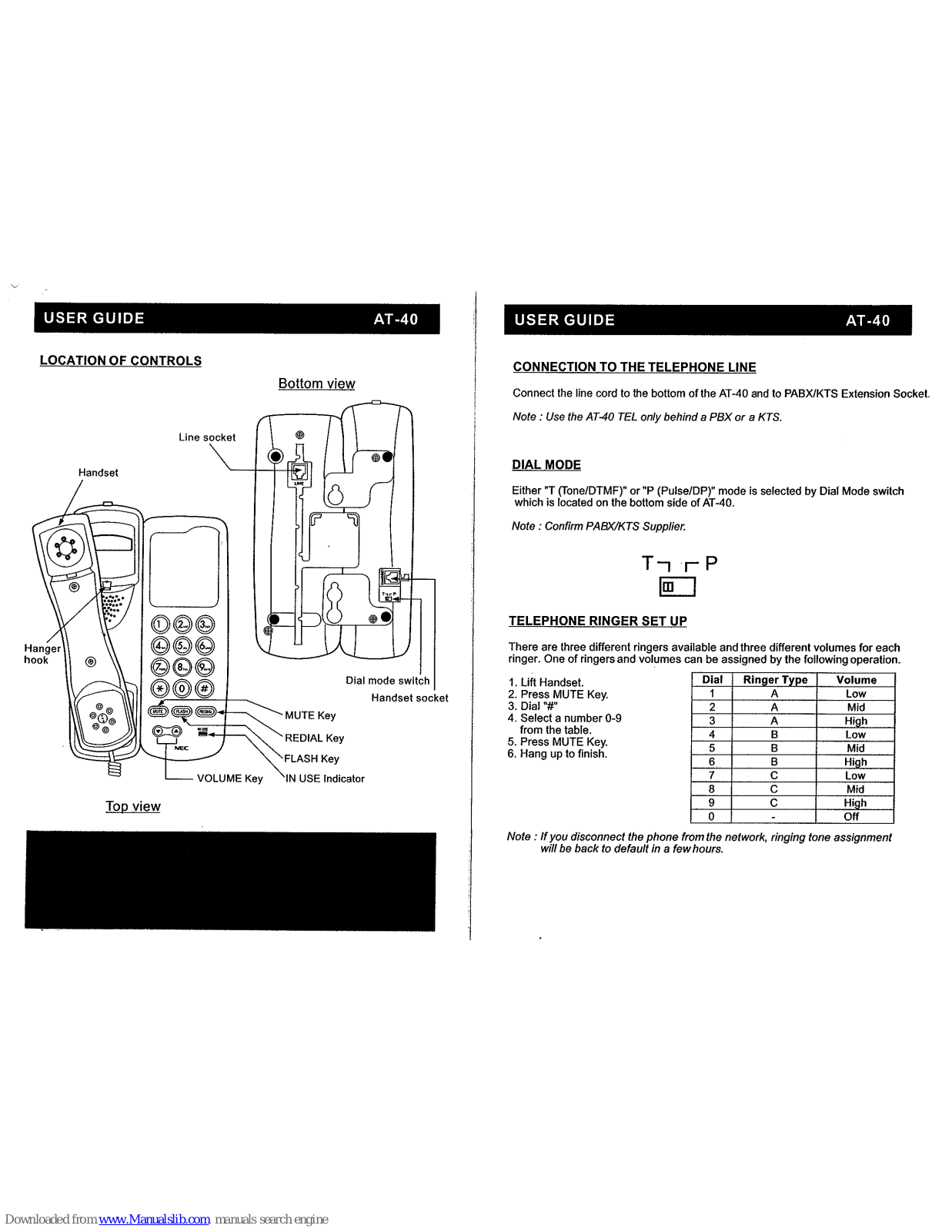 NEC AT-40 User Manual