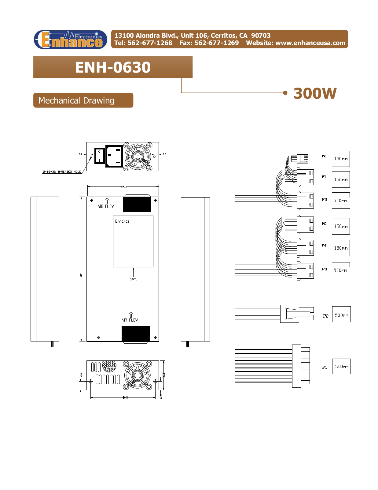 Enhance ENH-0630 MECHANICAL DRAWING