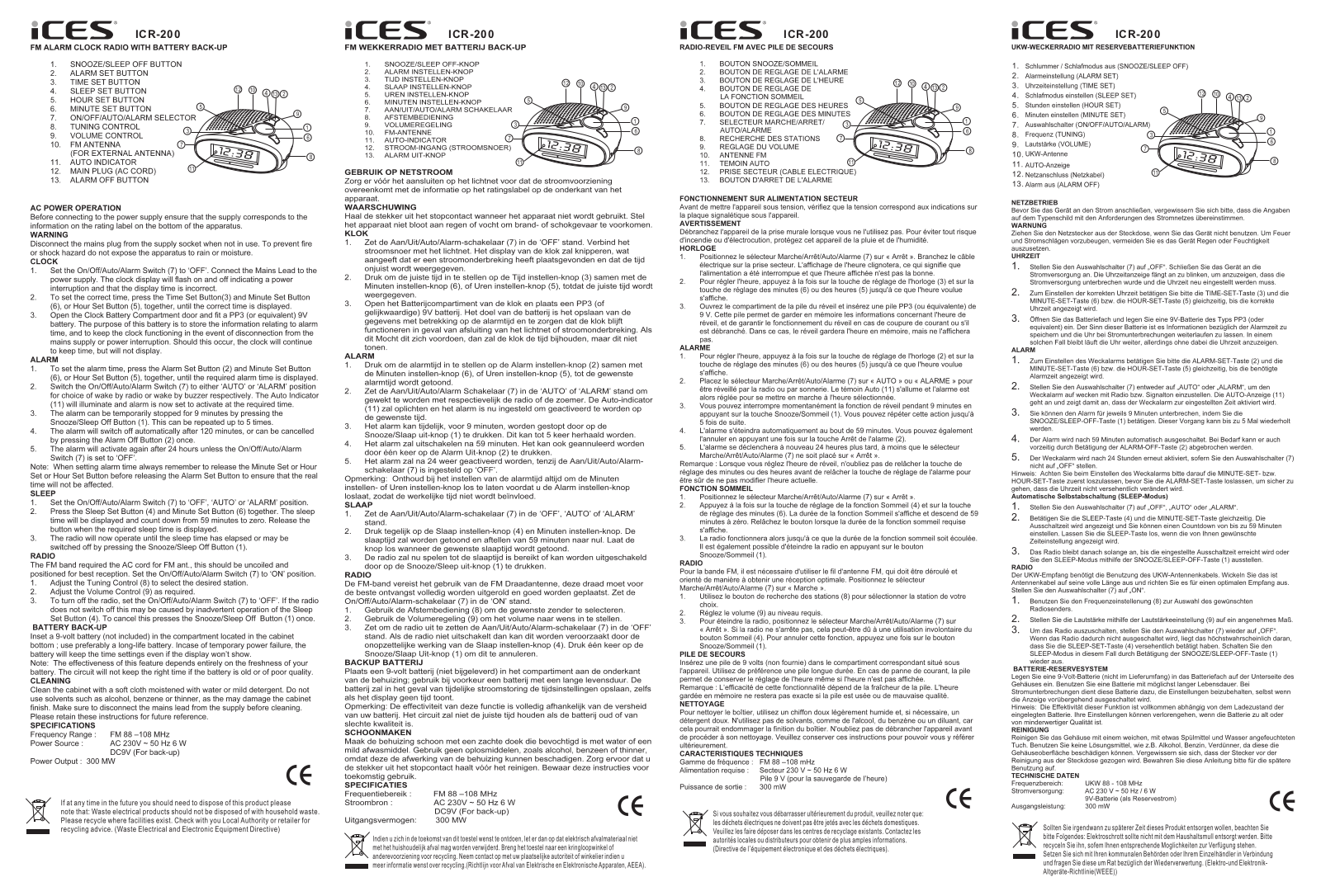 ICES ICR-200 User Manual