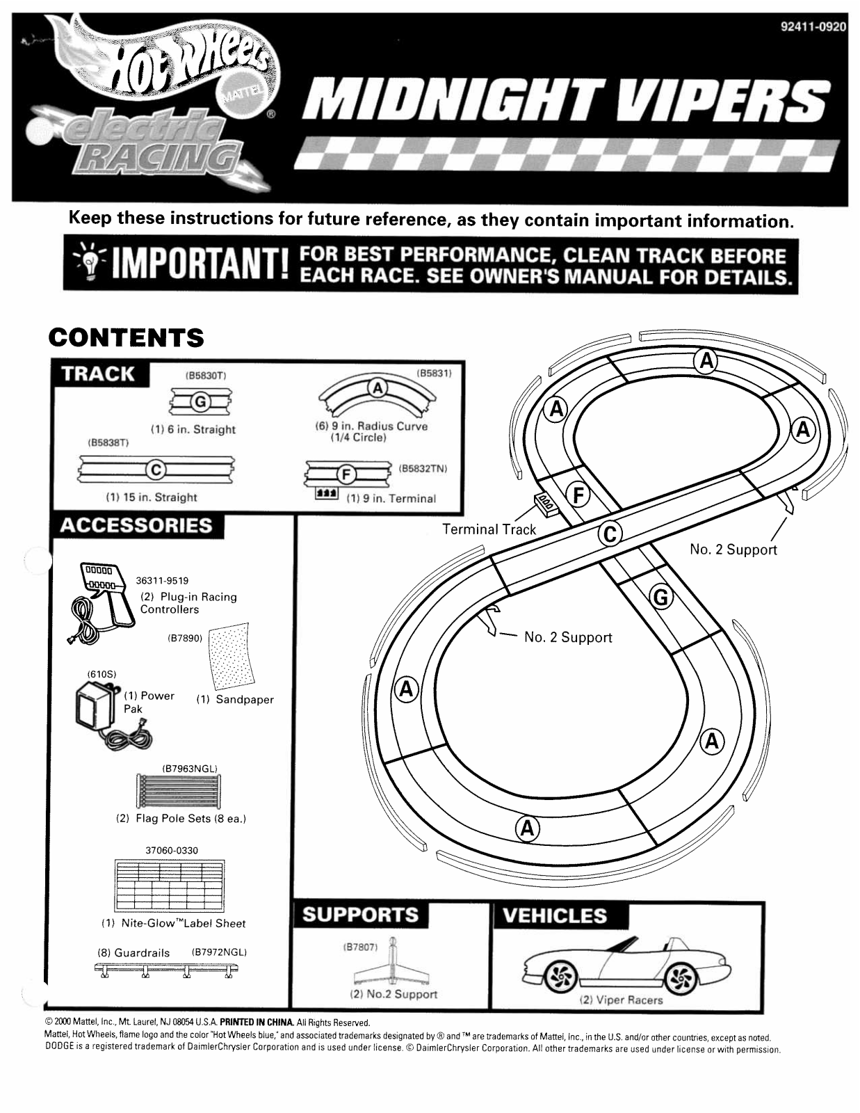 Fisher-Price 92411 Instruction Sheet