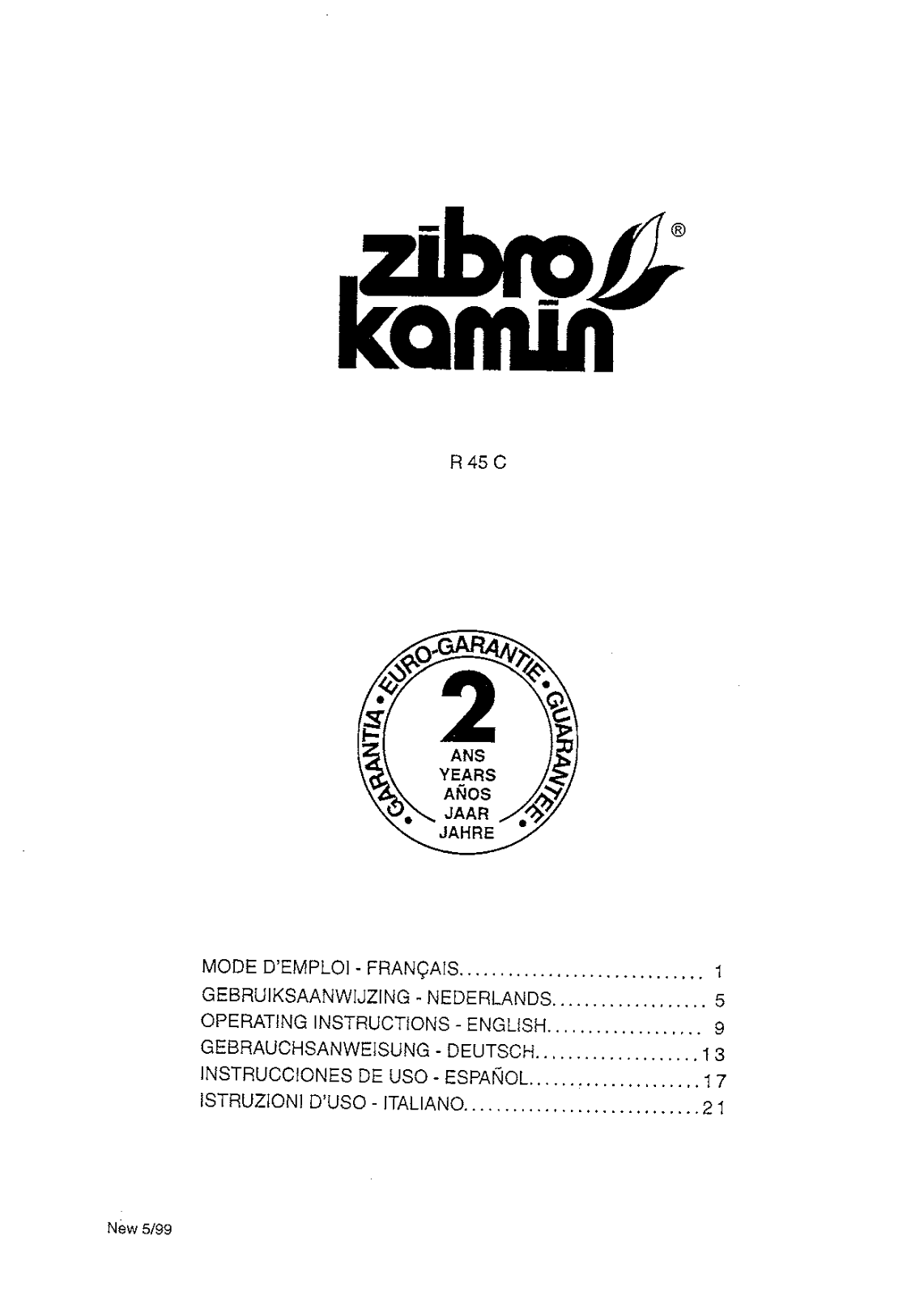 Zibro R45C Operating Instructions