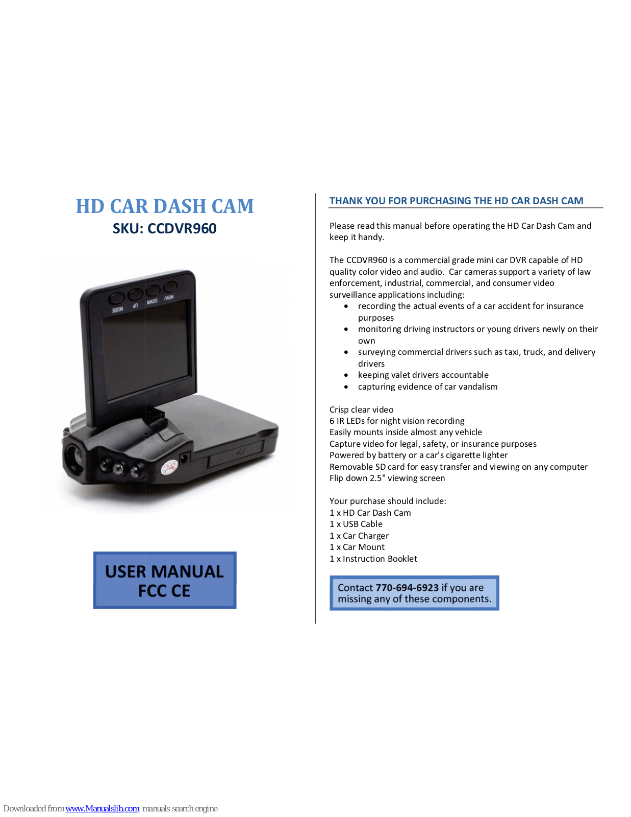 Spy MAX CCDVR960 User Manual - ManualMachine.com