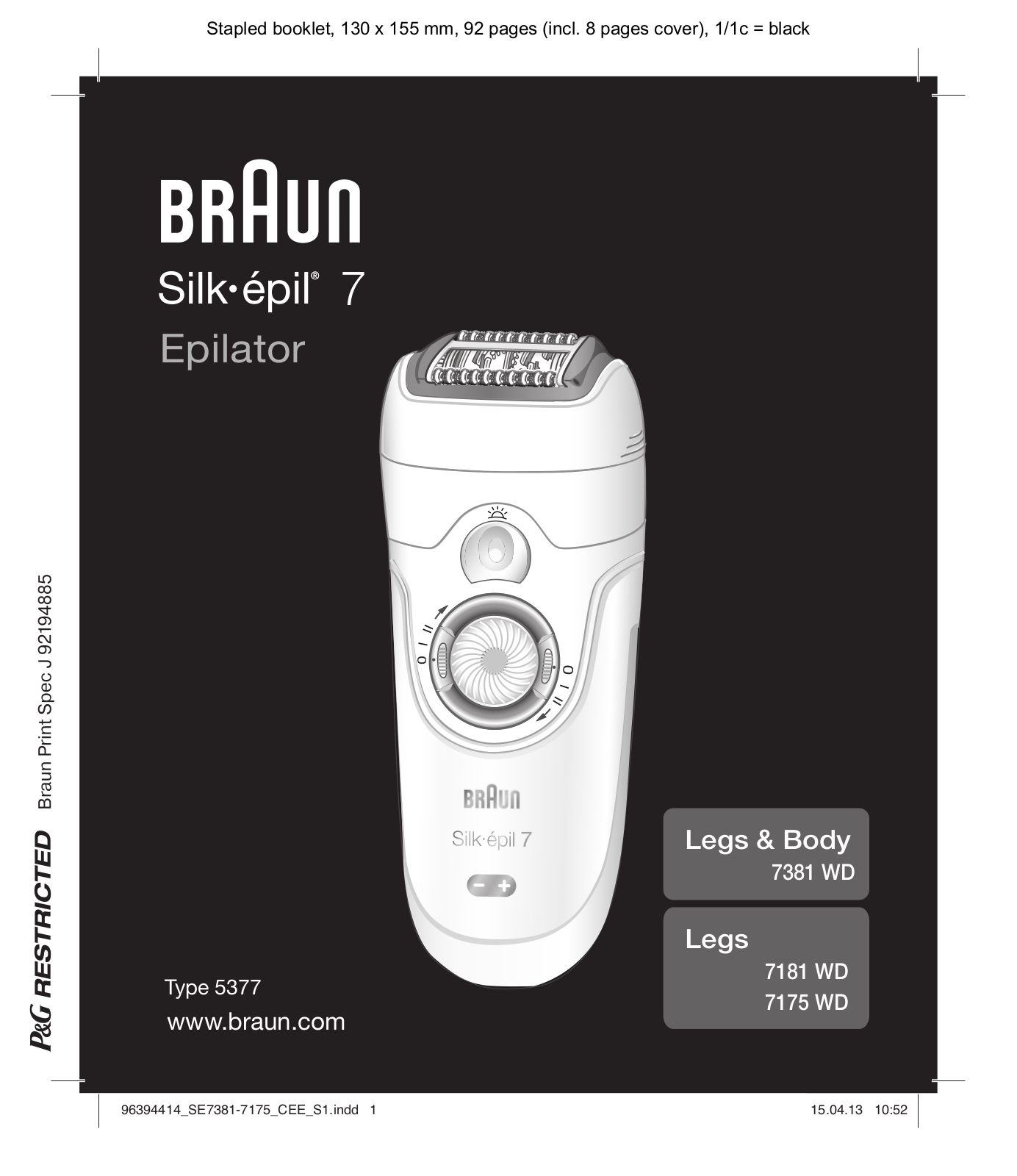 Braun 7175WD User Manual