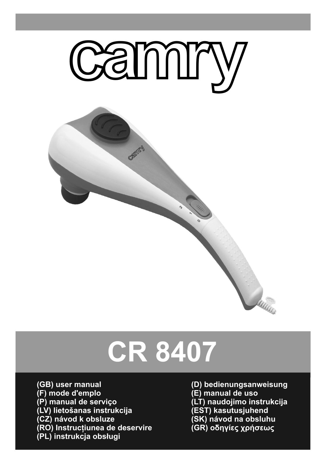 CAMRY CR 8407 User guide - ManualMachine.com