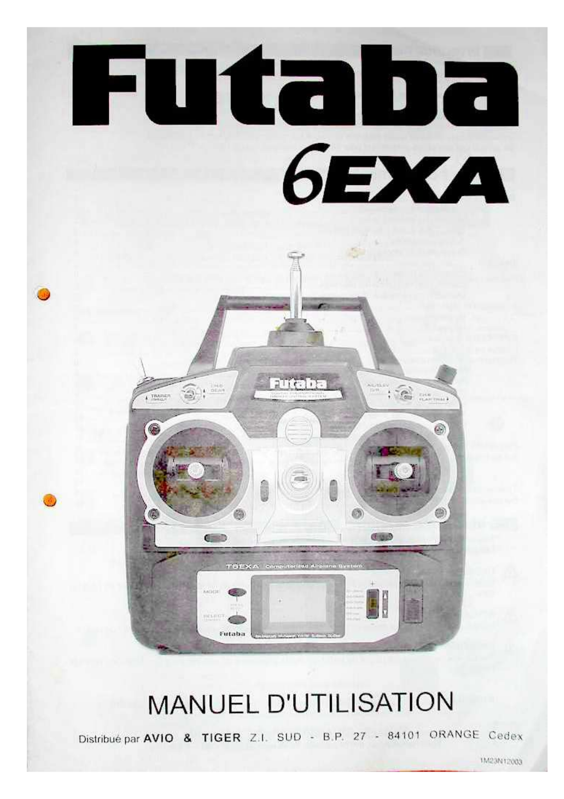 FUTABA 6EXA User Manual