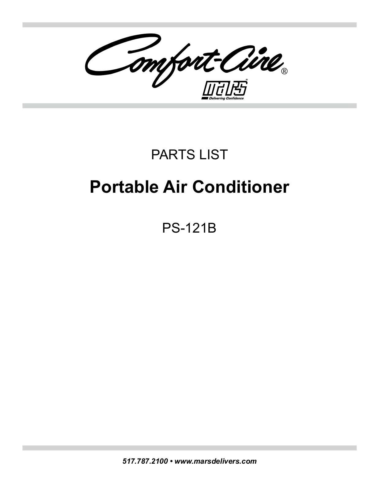 Comfort-aire Ps-121b Owner's Manual