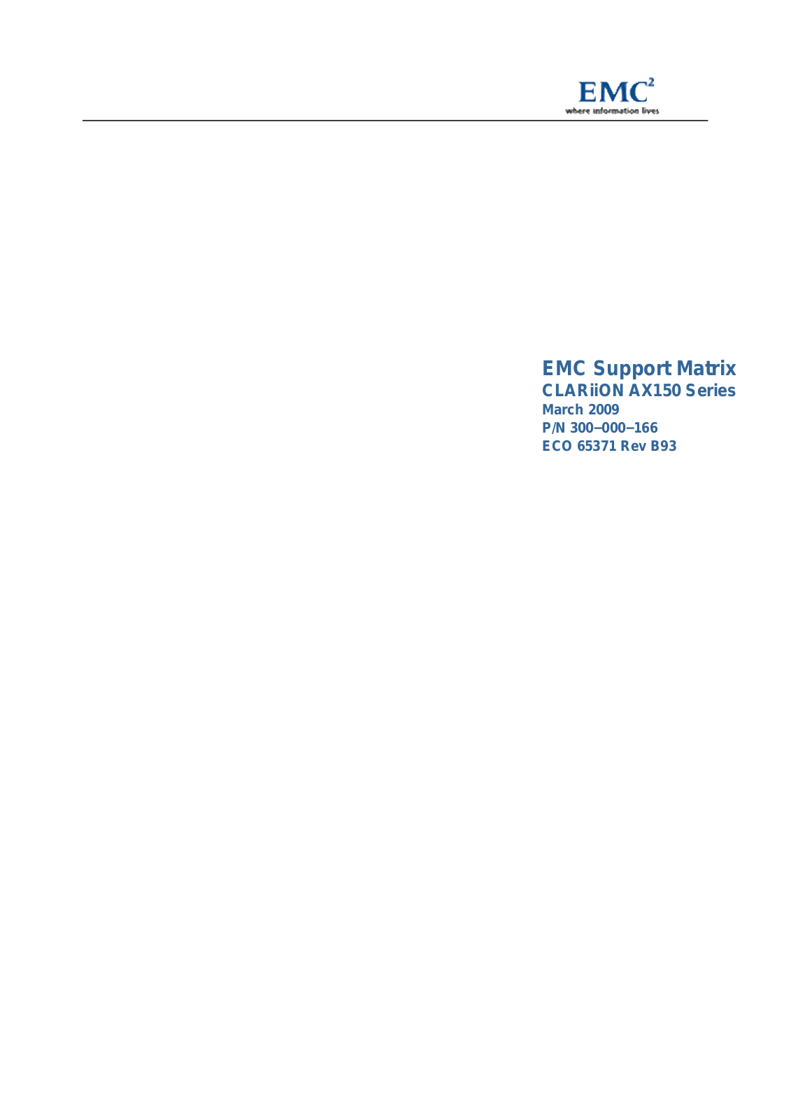 EMC AX150 User Manual