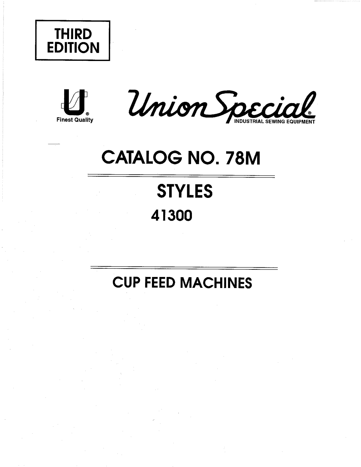 Union Special 41300 Parts List