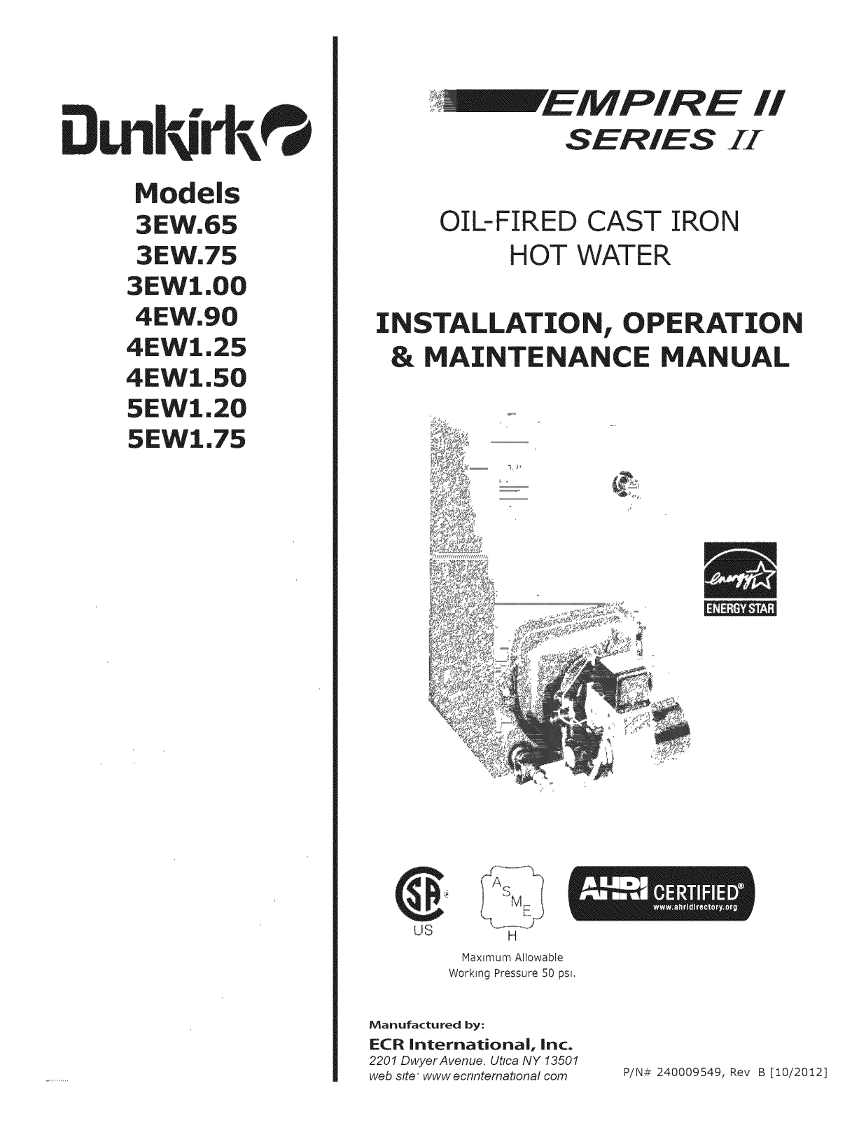 Dunkirk 3EW.65T, 3EW.65Z, 3EW.75T, 3EW.75Z, 3EW1.00T Installation Guide - ManualMachine.com