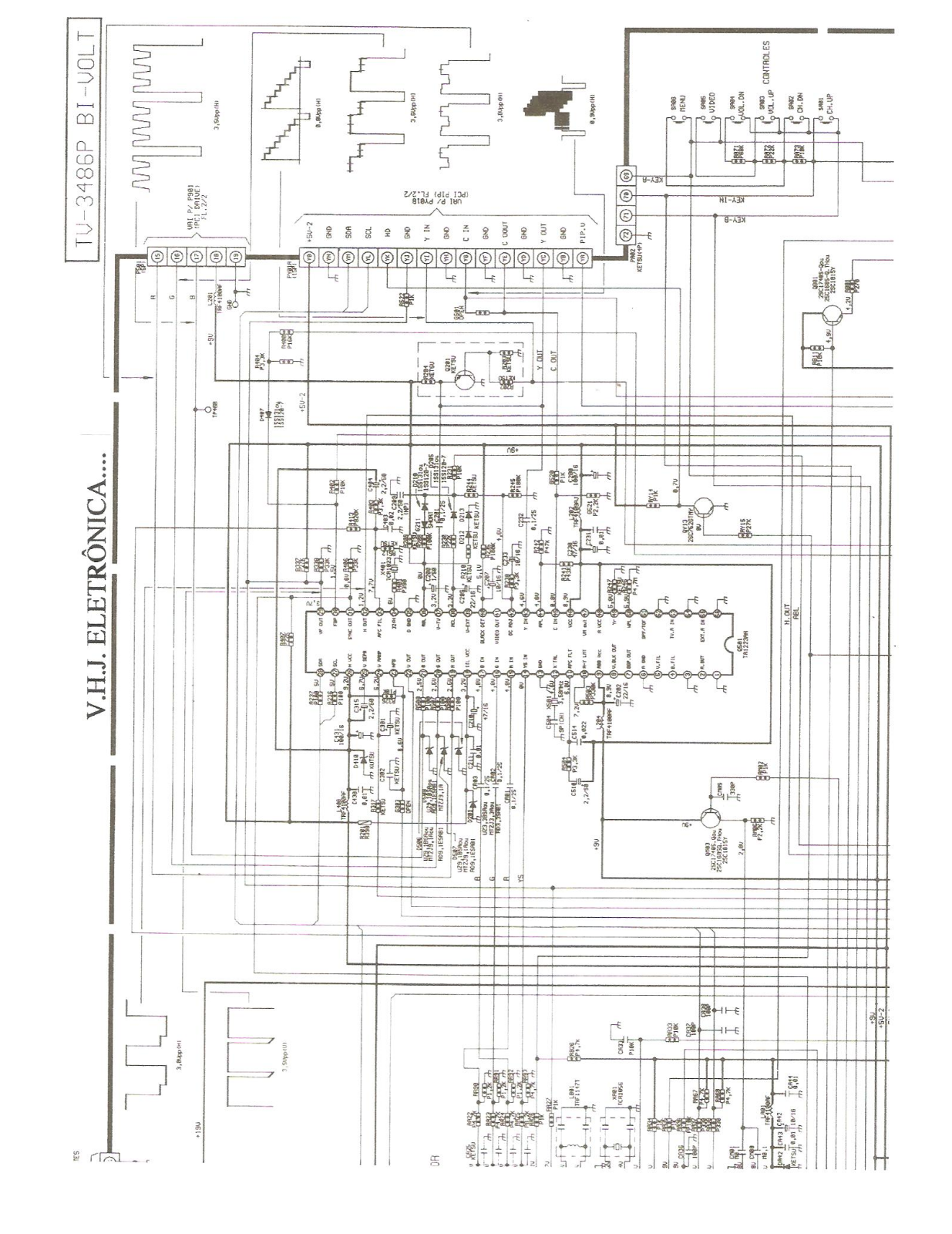 Toshiba TV-3486P Schematic