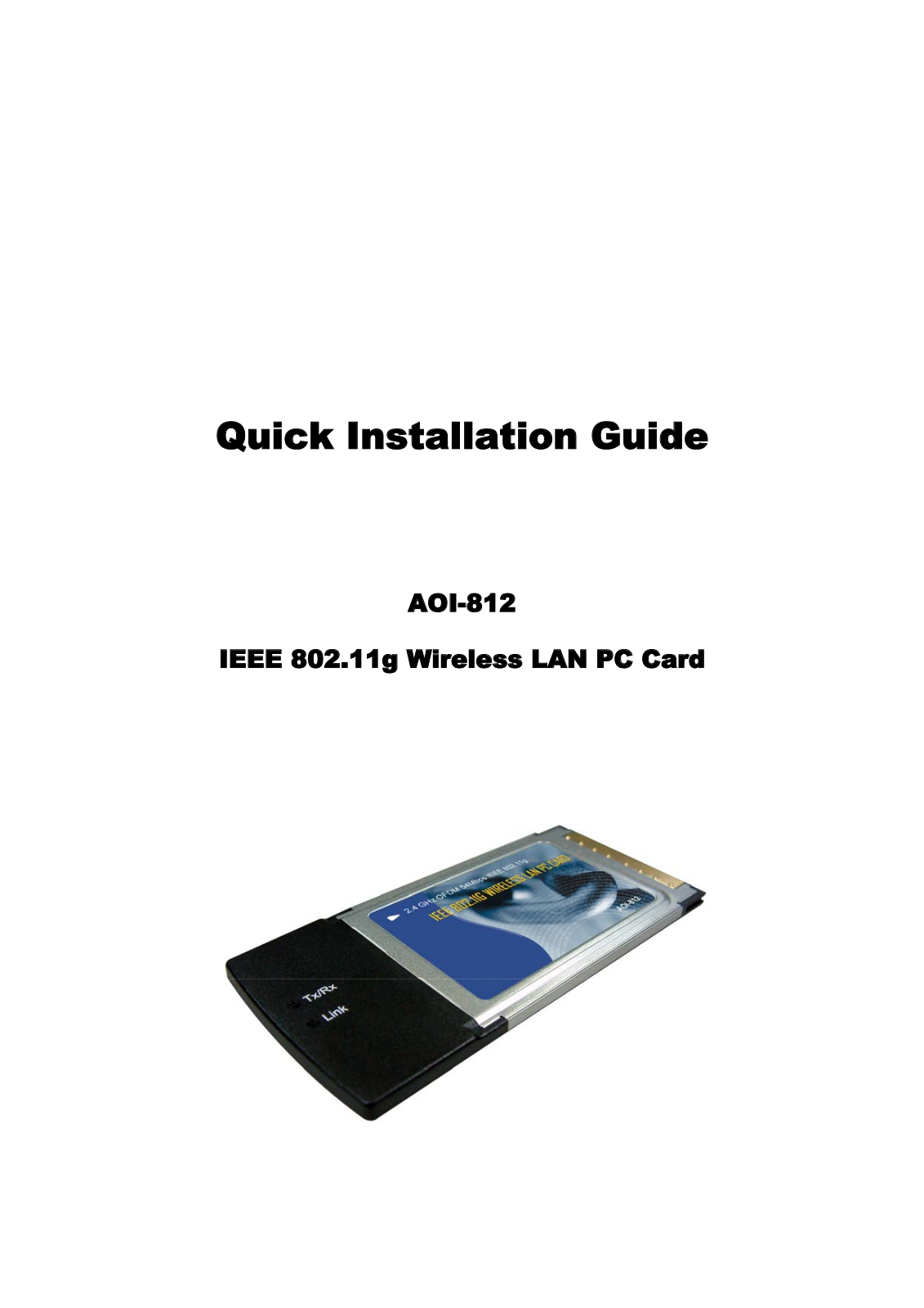 AOpen AOI-812 Quick Installation Guide