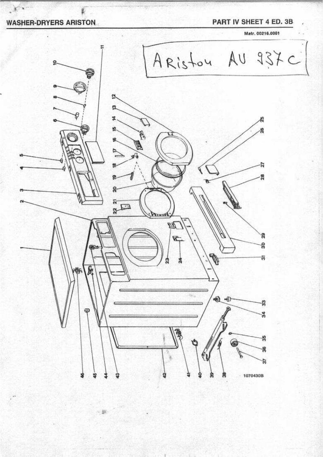 Ariston AU937 Schematic