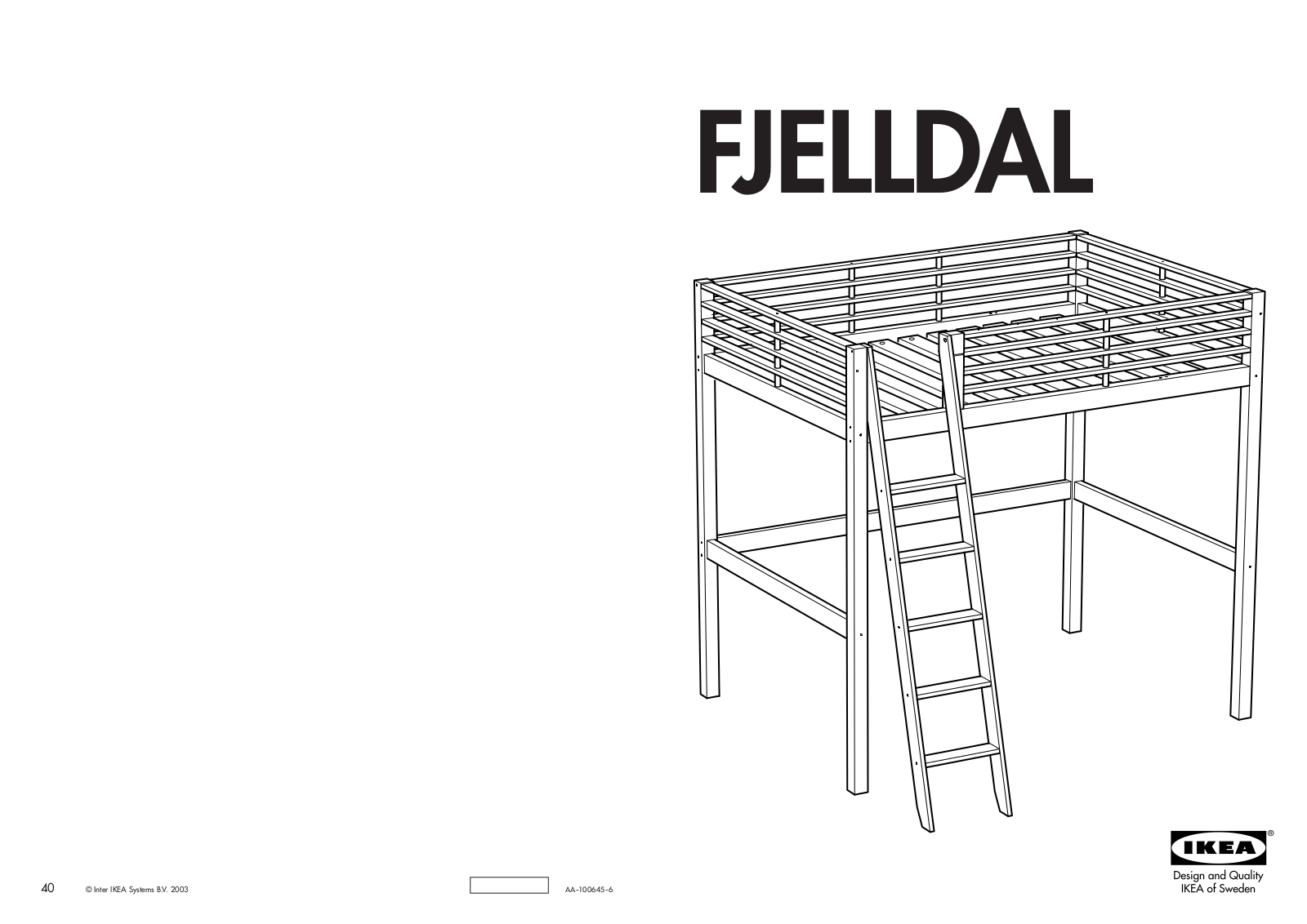 Ikea FJELLDAL ASSEMBLY User Manual