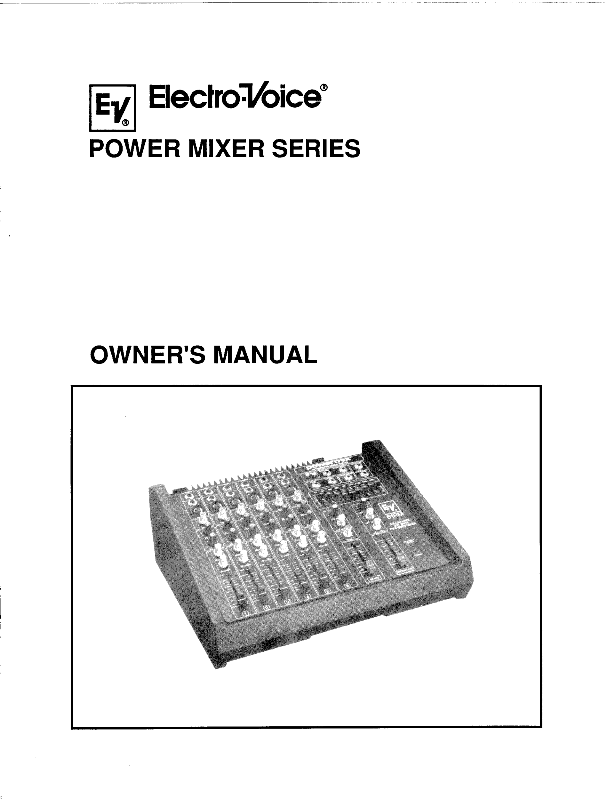 Electro-Voice power mixer User Manual