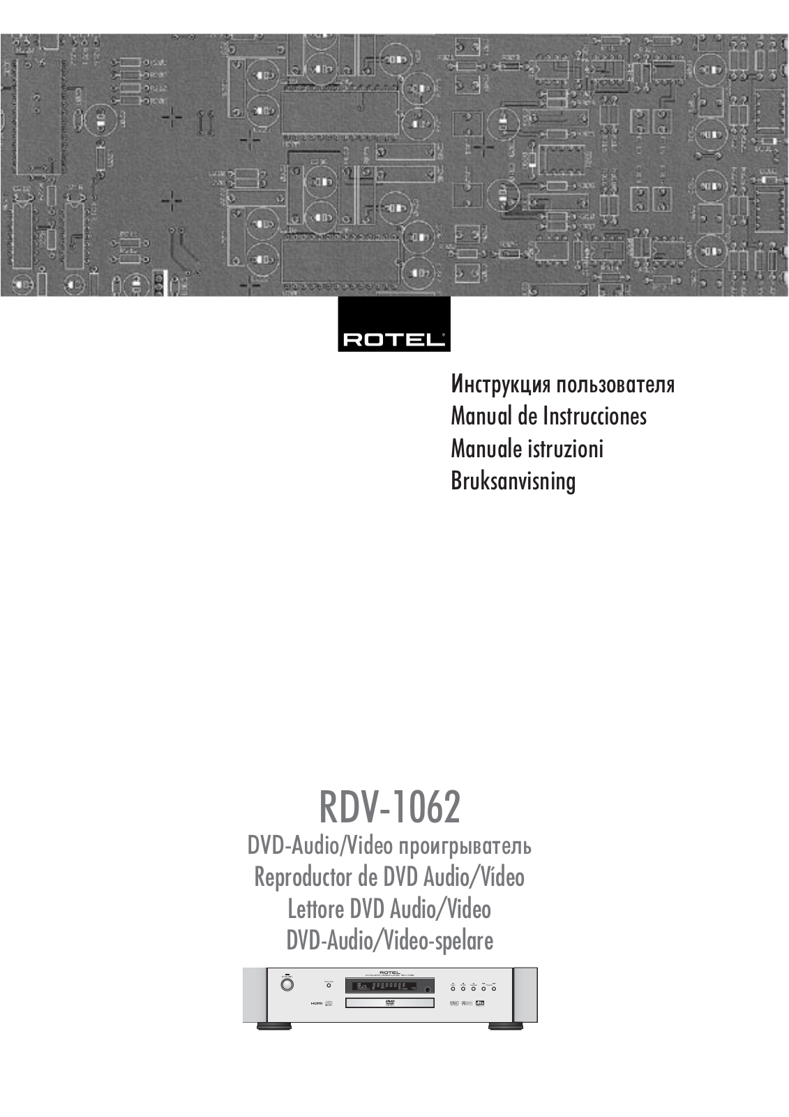 Rotel RDV-1062 Owners Manual