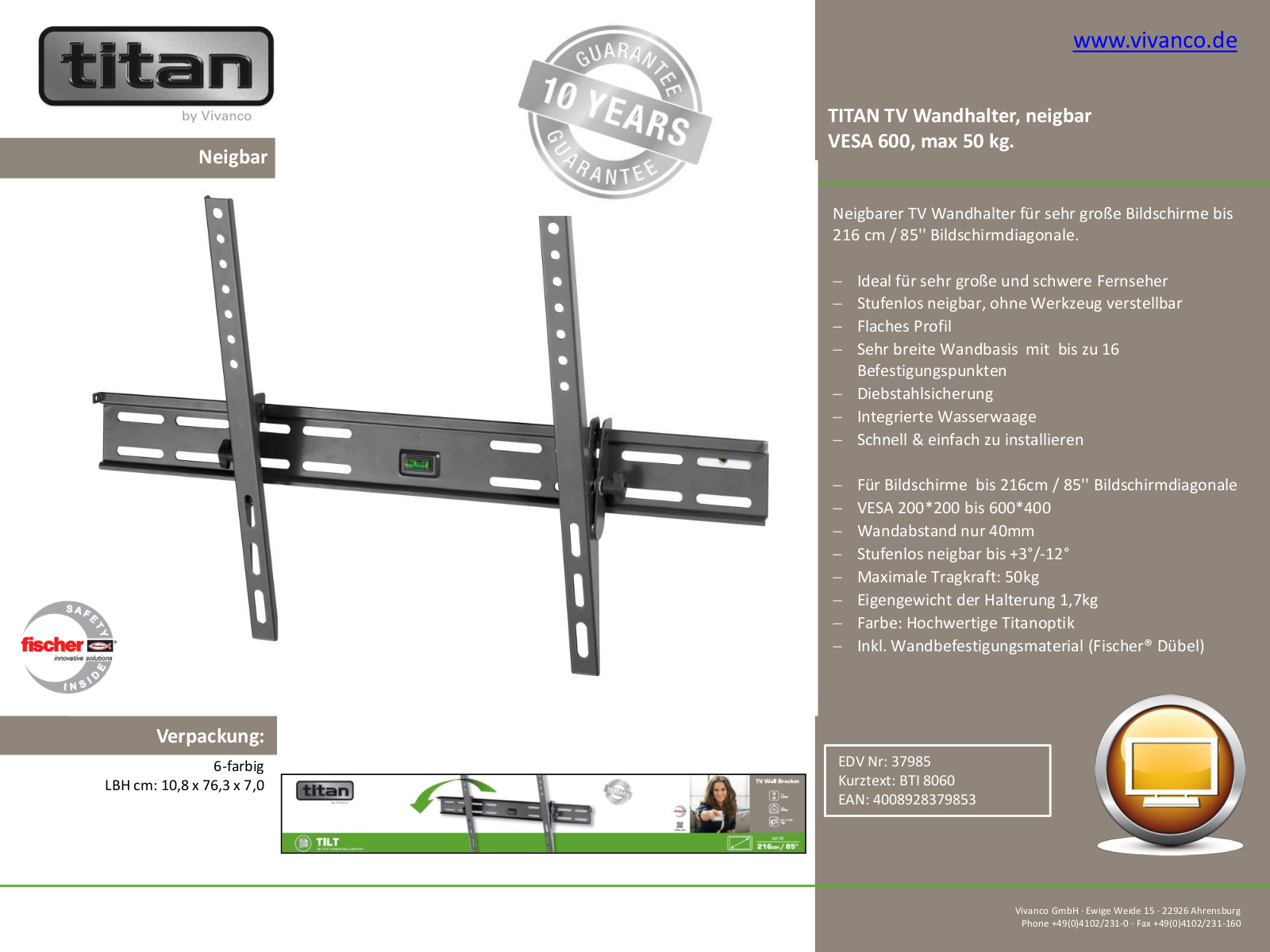 Vivanco BTI 8060 User Manual