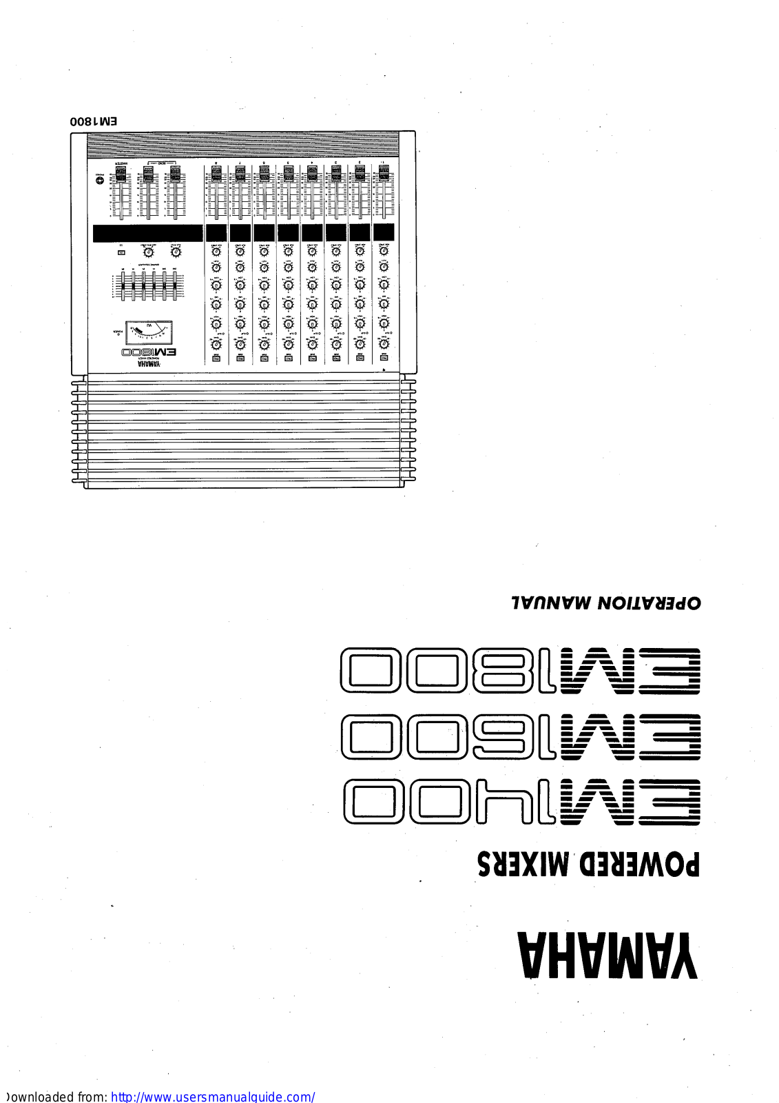 Yamaha Audio EM1400, EM1600, EM1800 User Manual