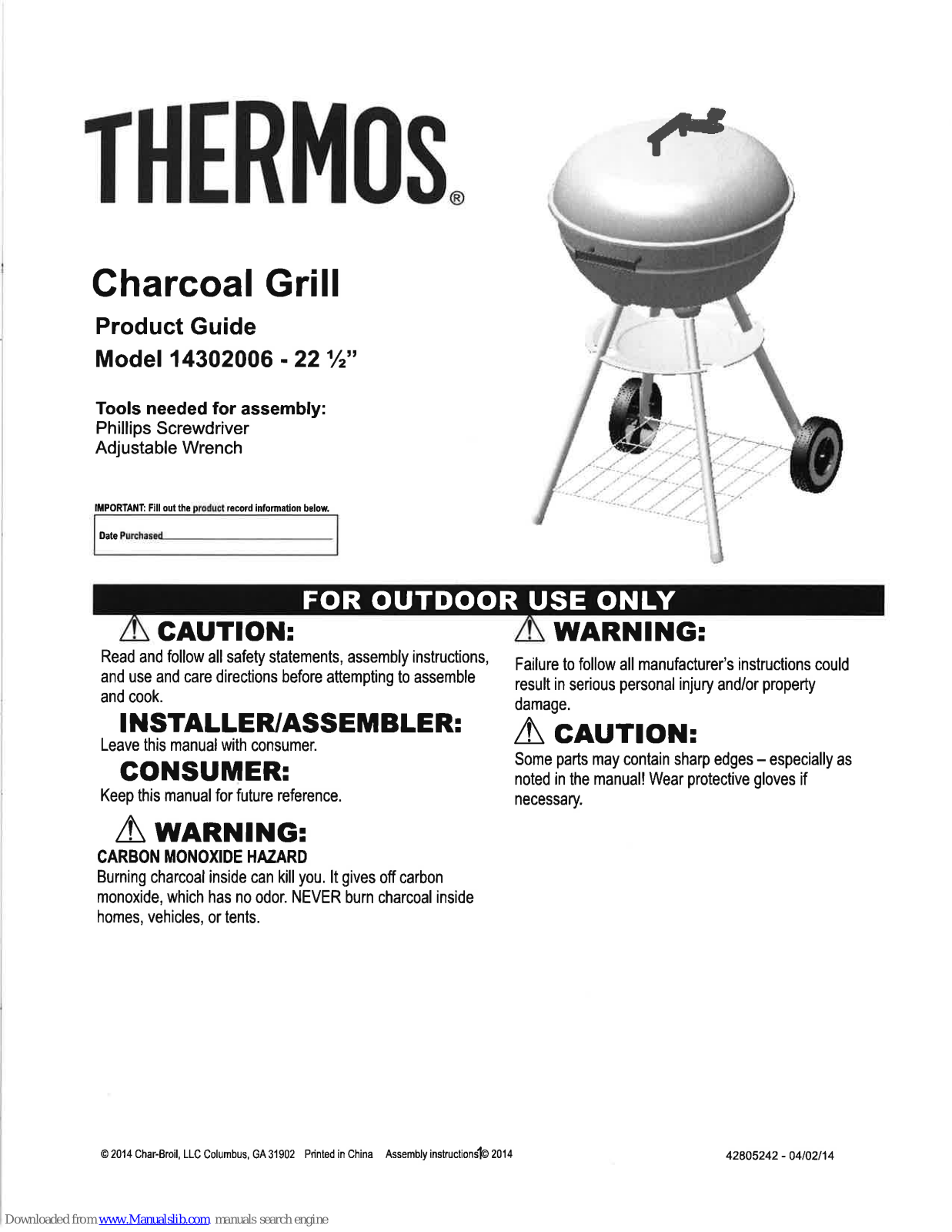 Thermos 14302006 Product Manual