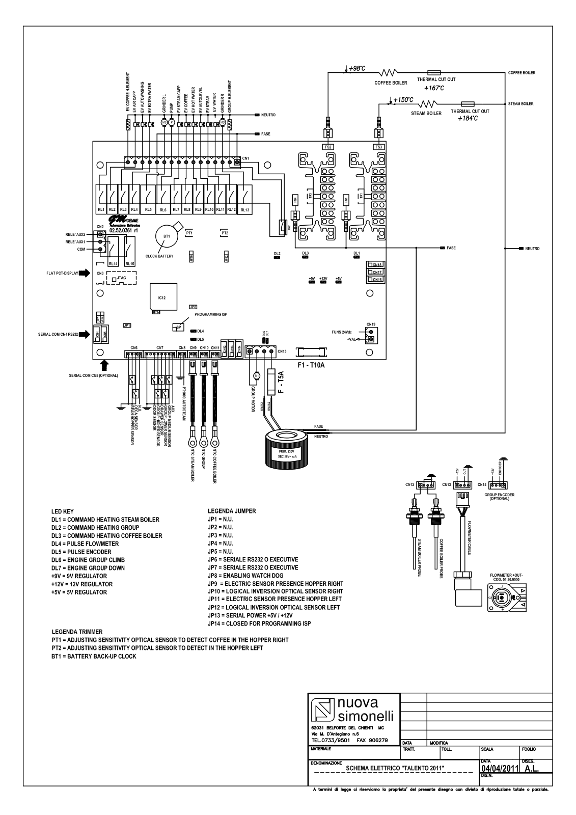 Nuova Simonelli Talento 2011 Drawing