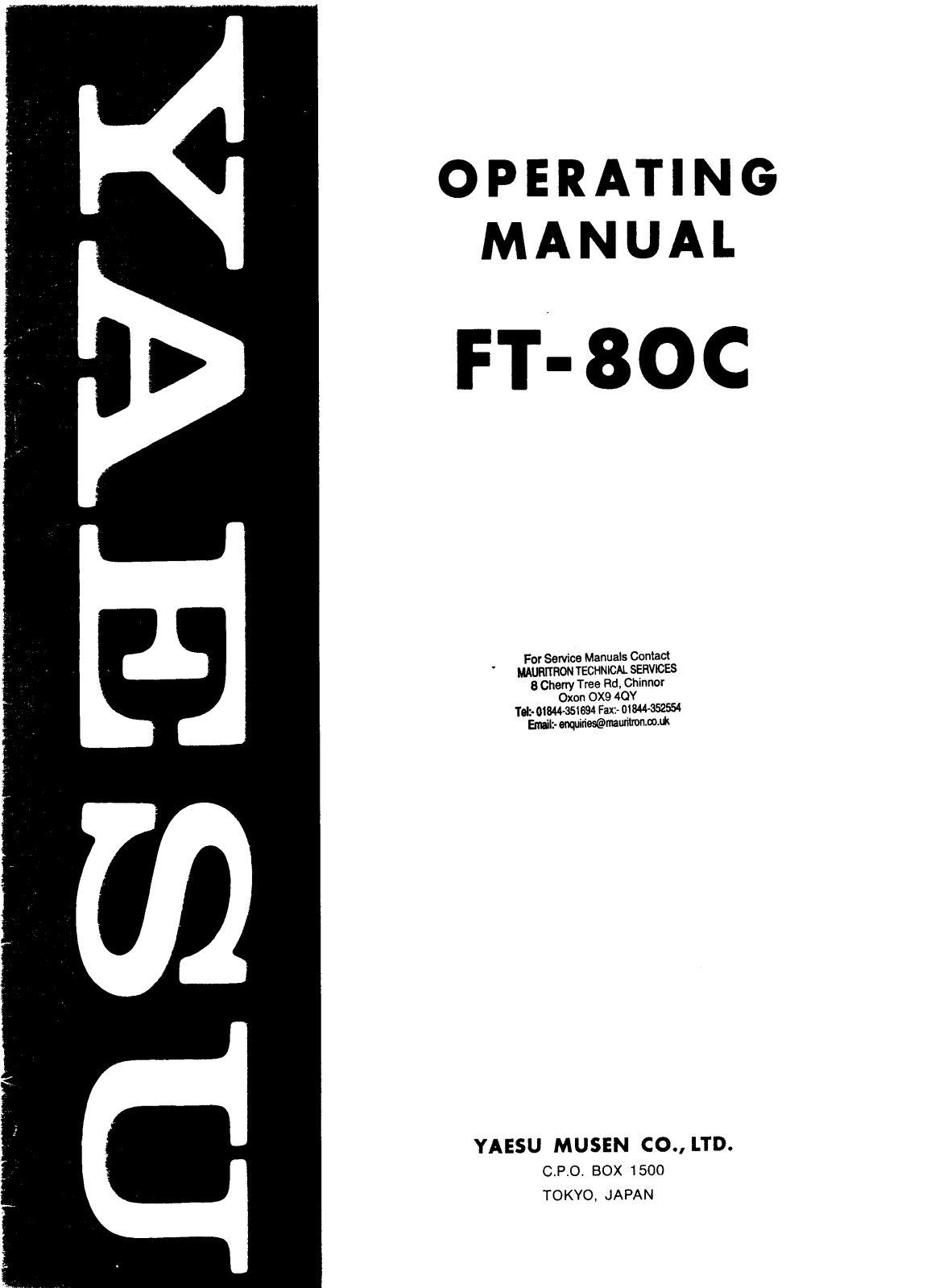 Yaesu FT-80C User Guide