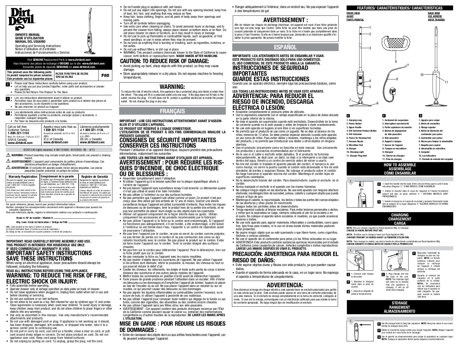 Dirt Devil BD21005RM User Manual