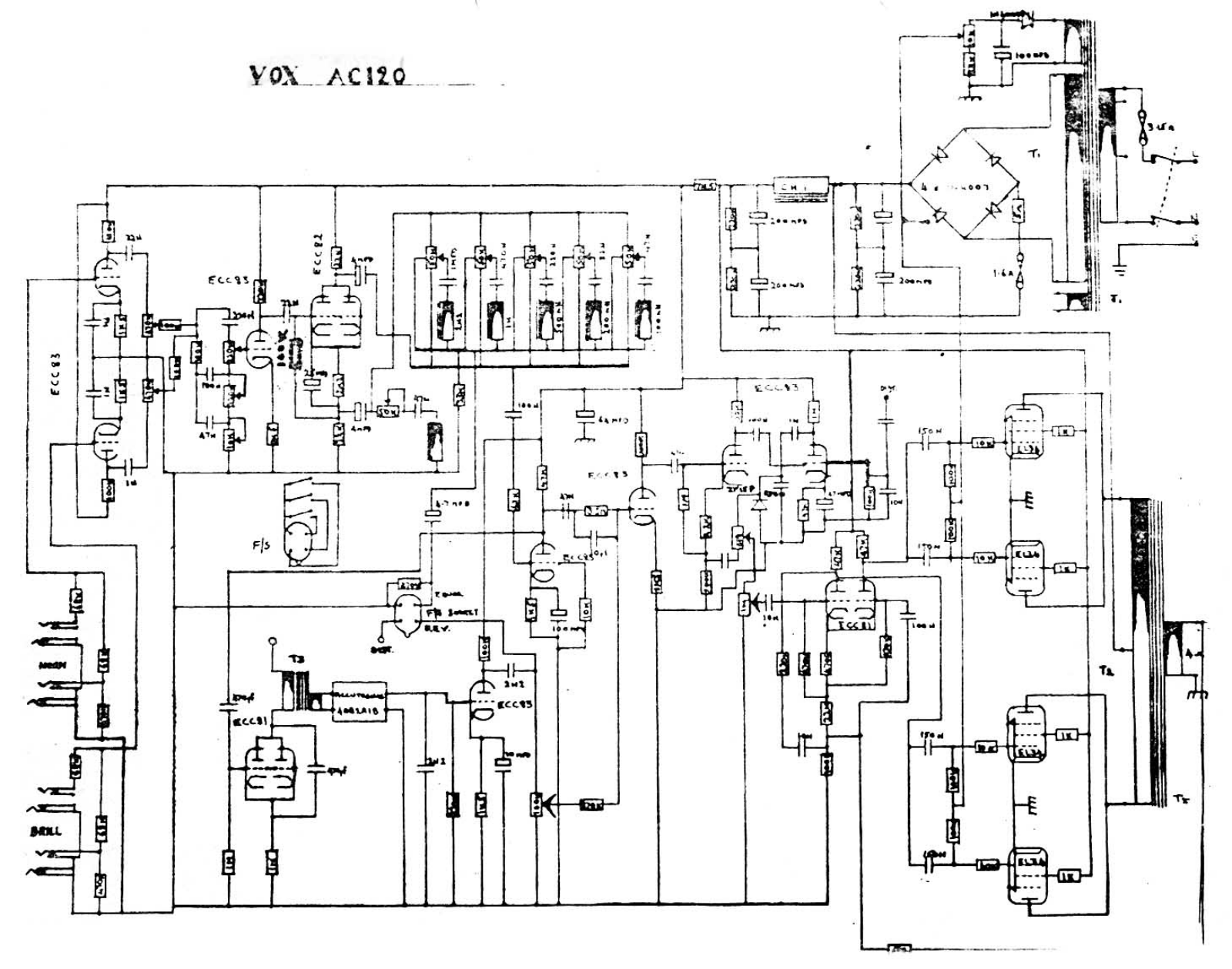 Vox ac120 schematic