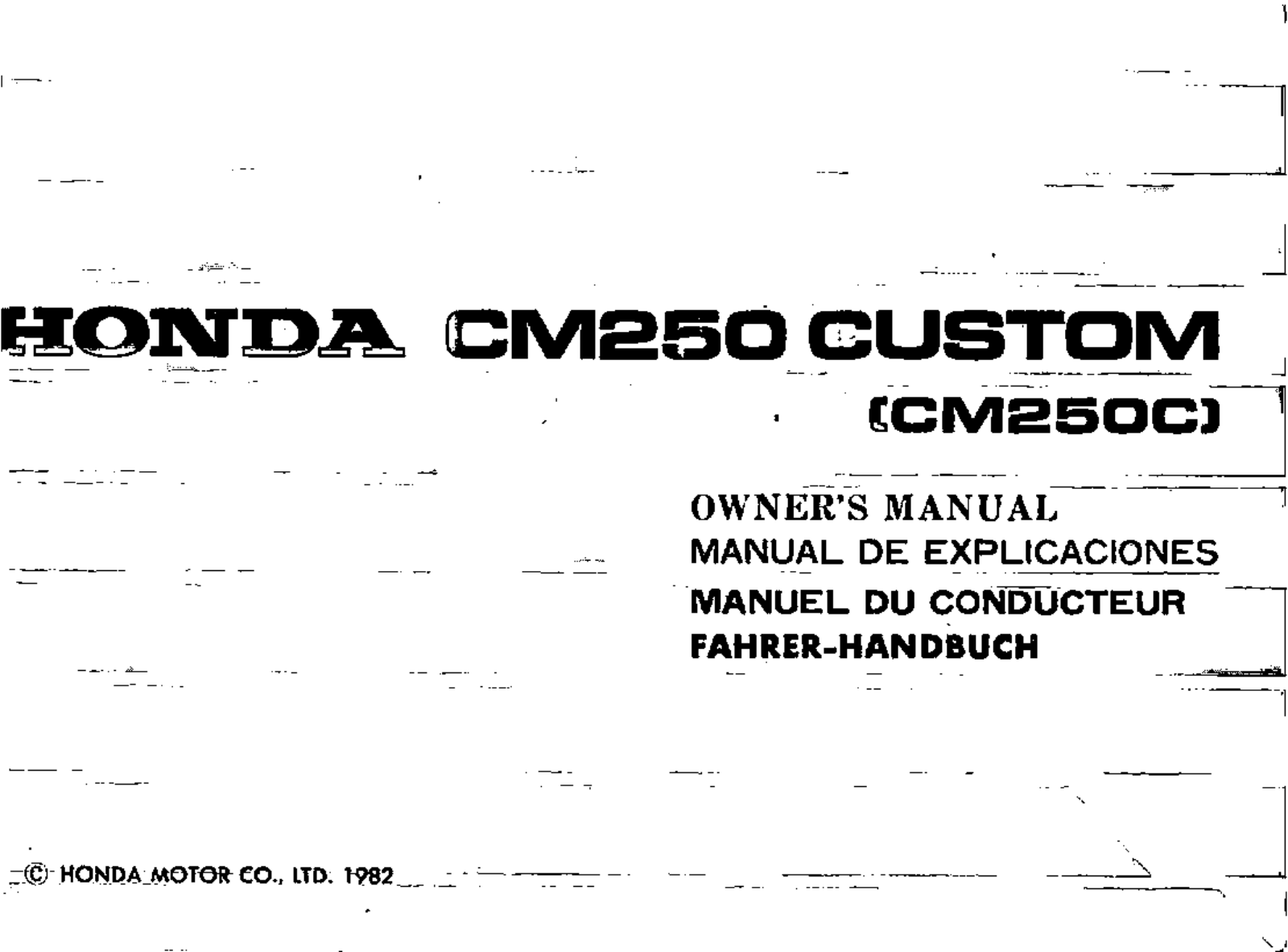 Honda CM250C 1982 Owner's Manual