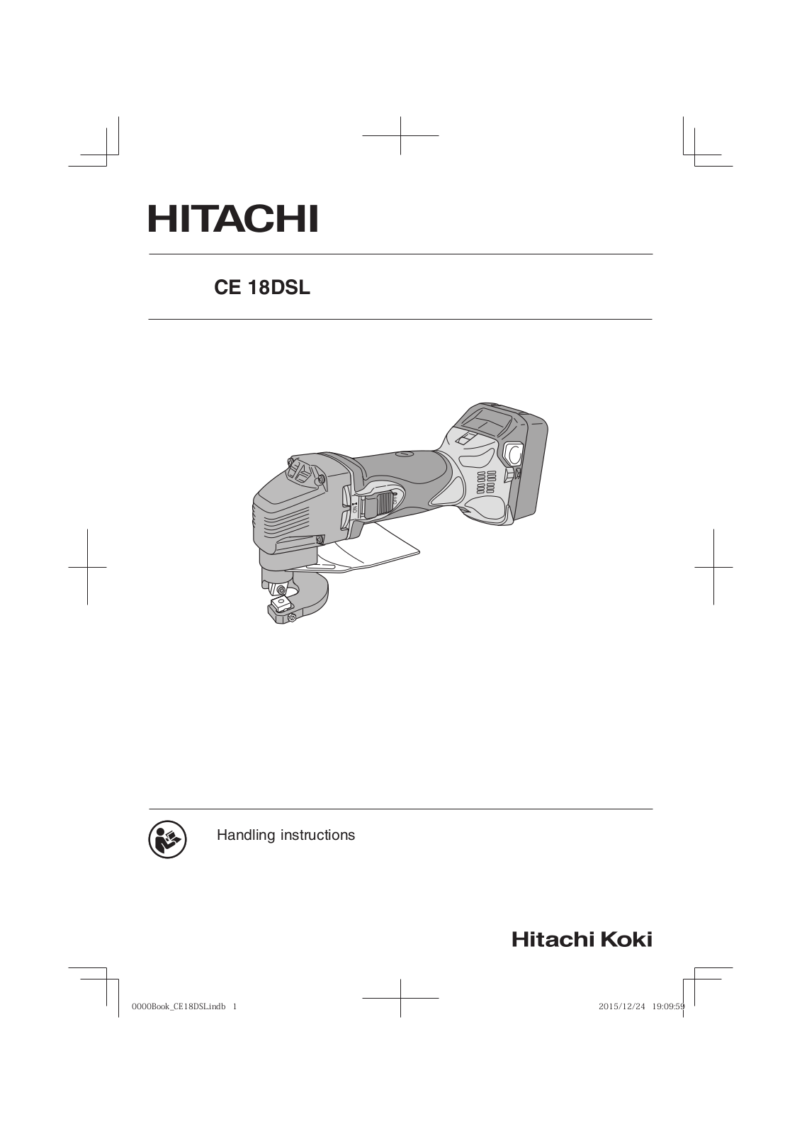 Hitachi CE 18DSL Handling Instructions Manual