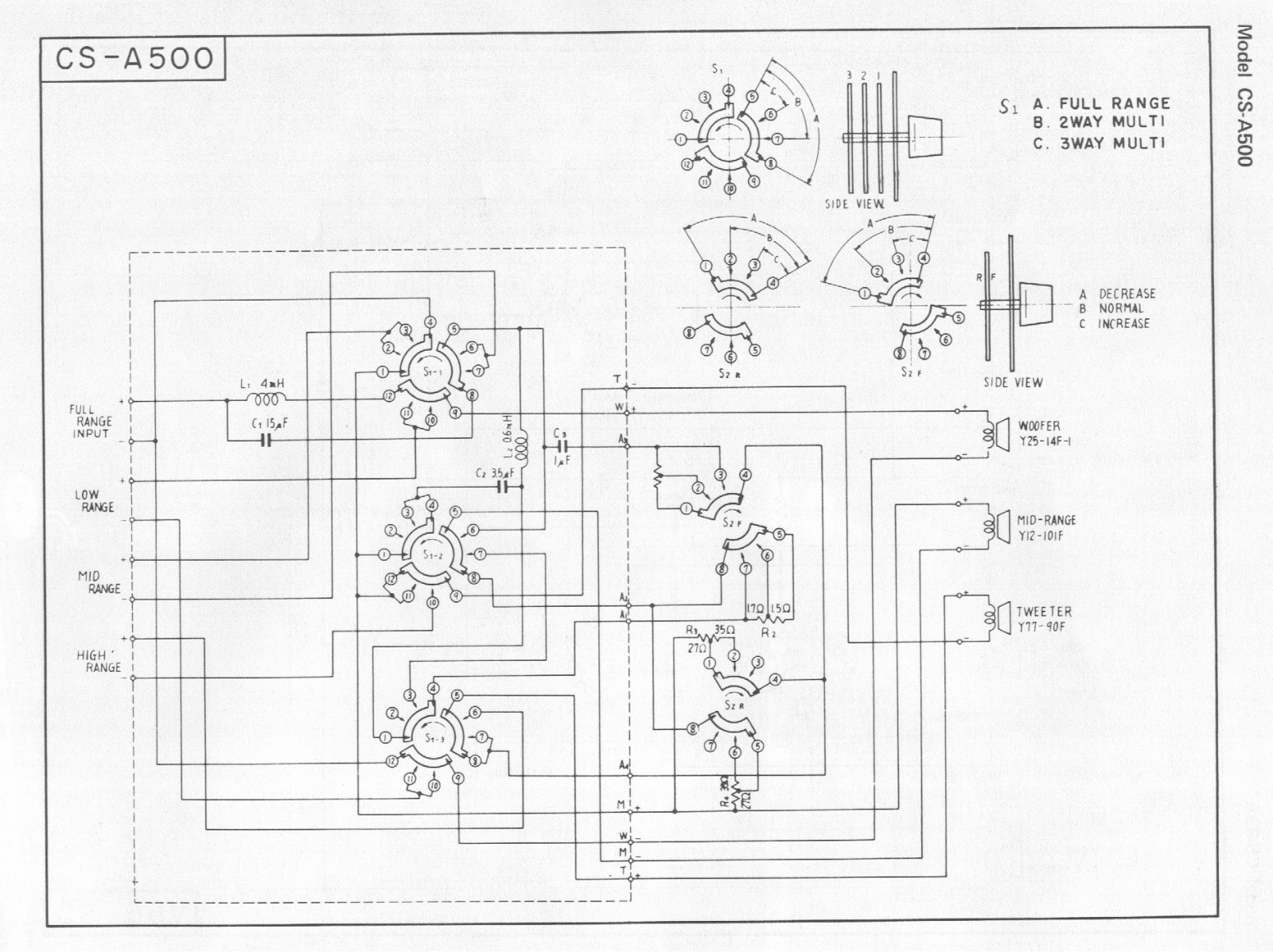 Pioneer CS-A500 Schematic