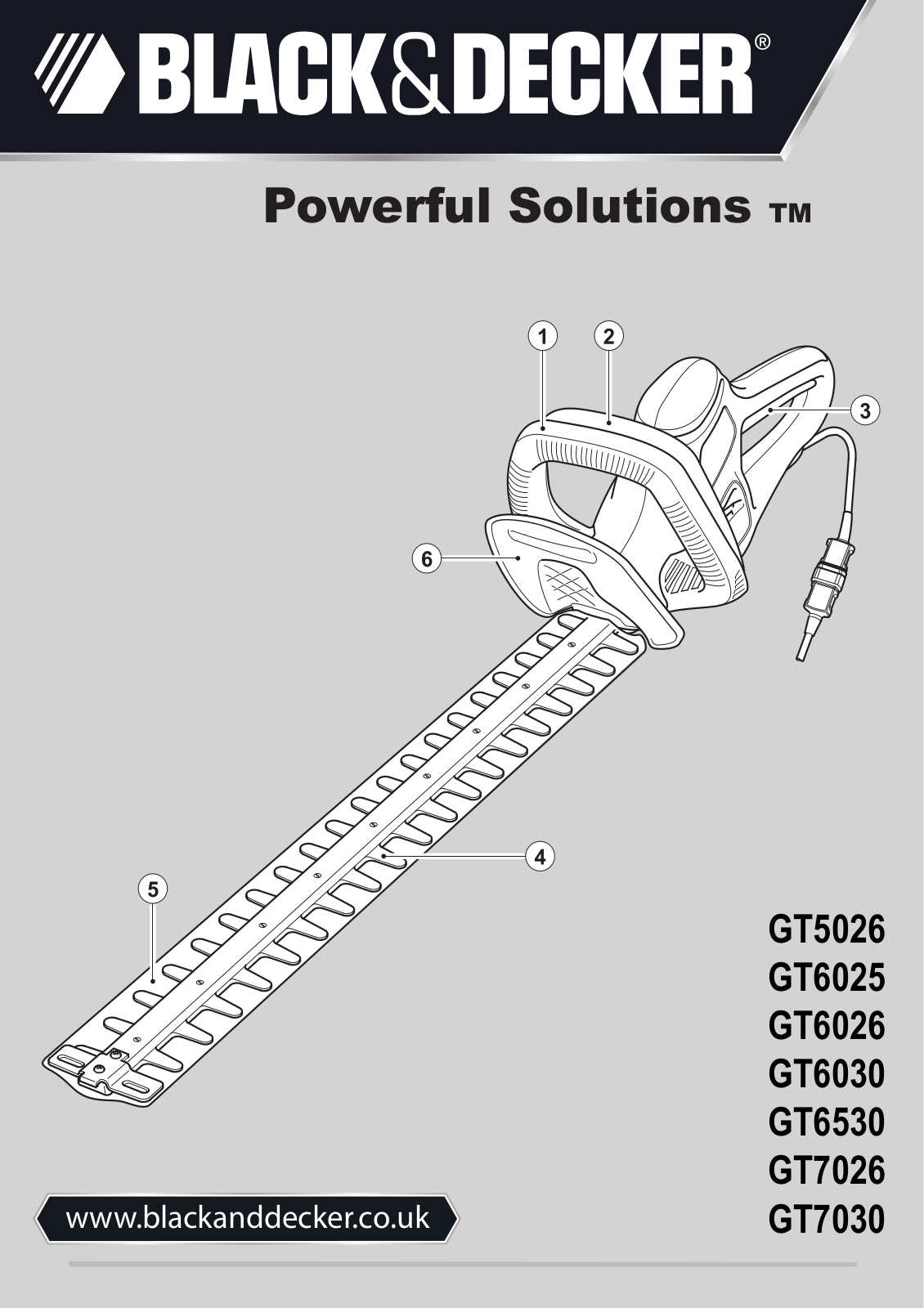 Black & Decker GT6530, GT6025, GT5025, GT6026, GT6030 User Manual