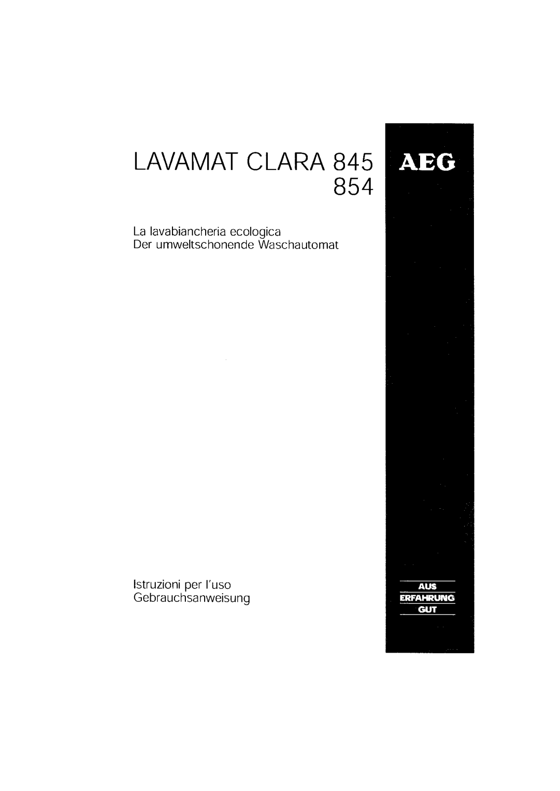 AEG LAVCLARA845, LAVCLARA854 User Manual