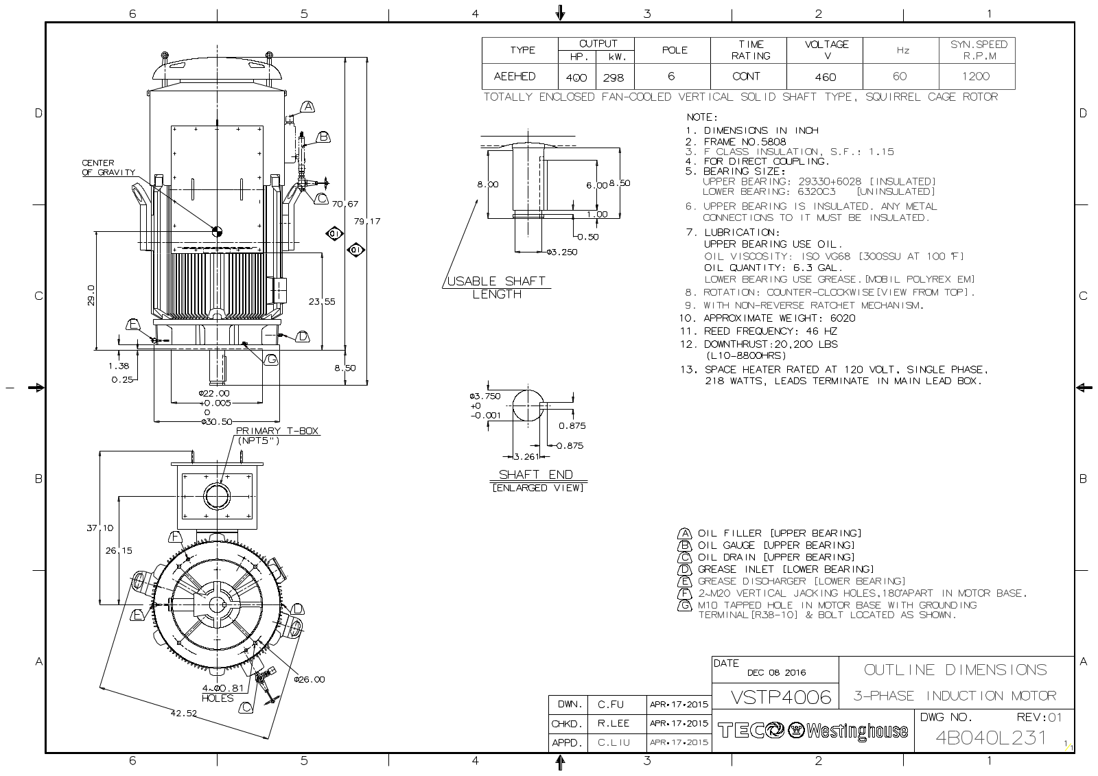 Teco VSTP4006 Reference Drawing