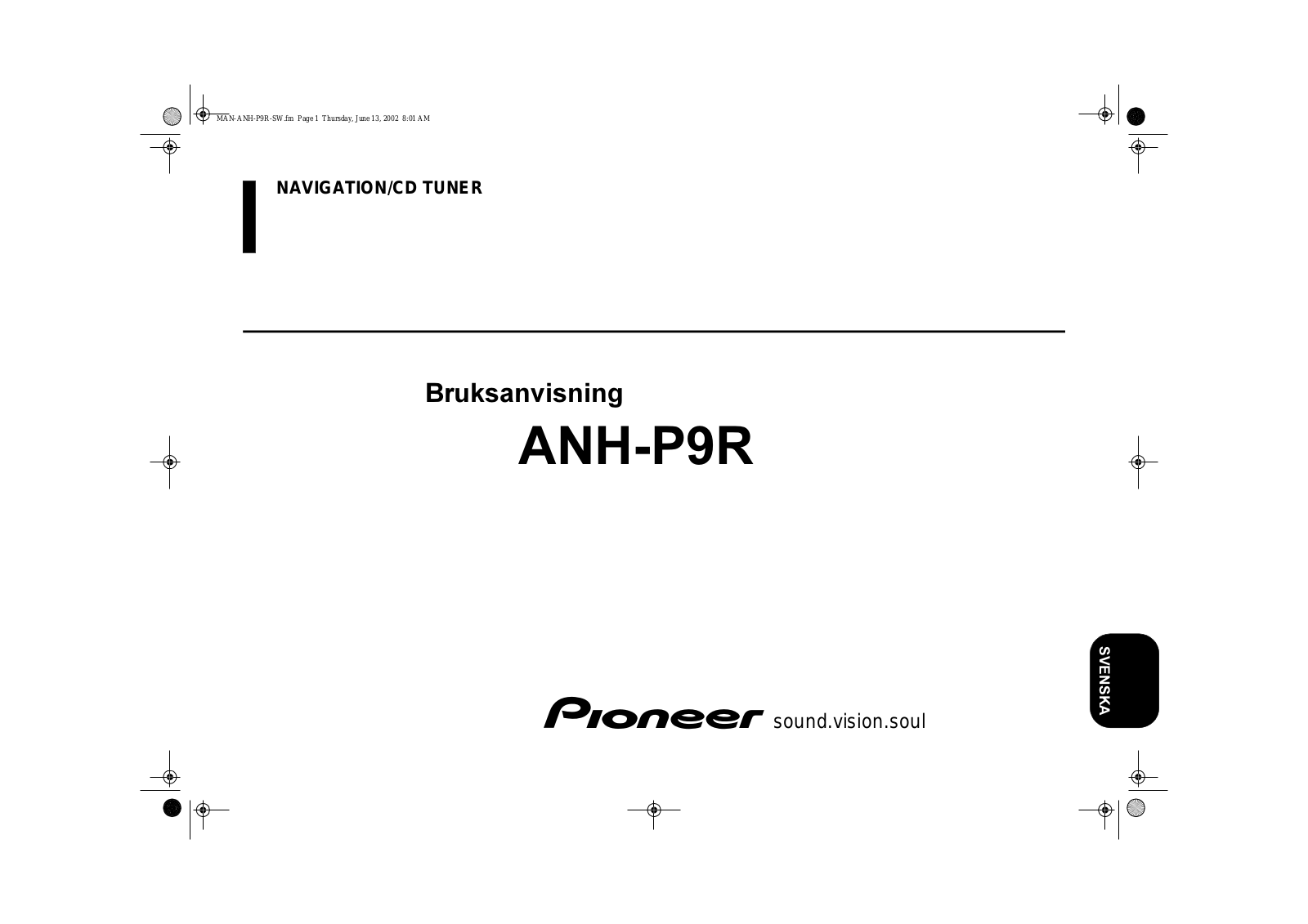 Pioneer ANH-P9R User Manual