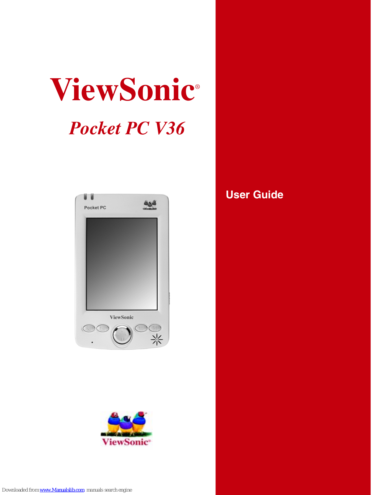 ViewSonic PPCV36 - V36 Pocket PC, VSMW27026-1, Pocket PC V36 User Manual