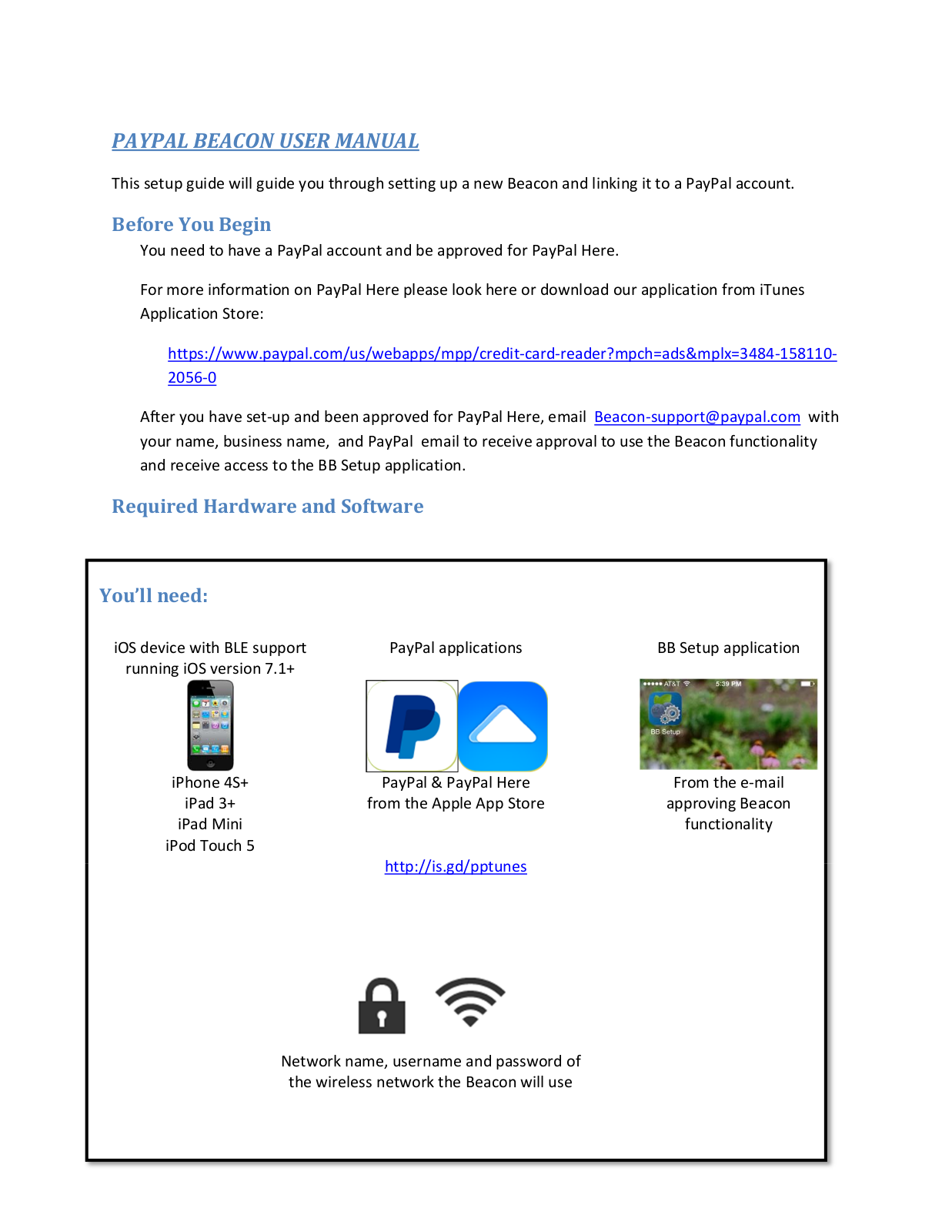 PayPal Beacon (DCBNEE01) User Manual