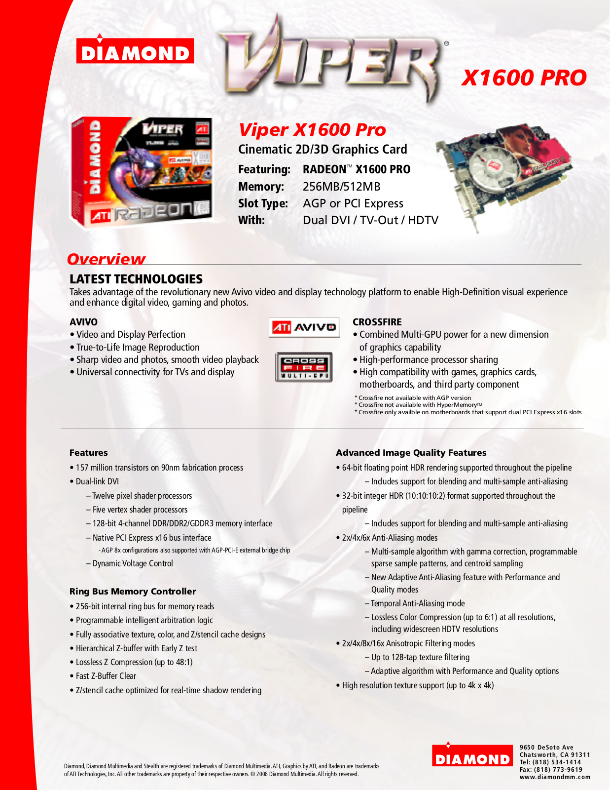 Diamond X1600 Pro User Manual