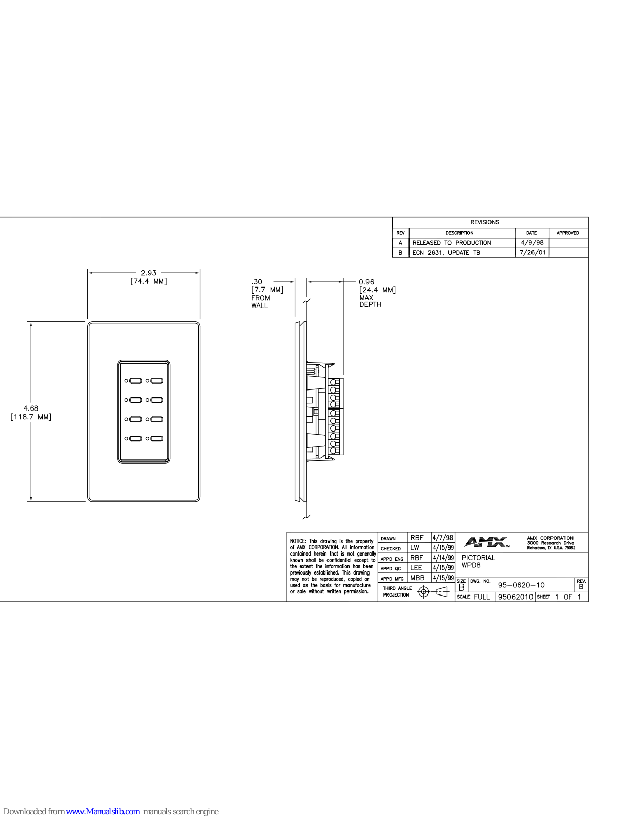 AMX WPD8 Schematic Diagram