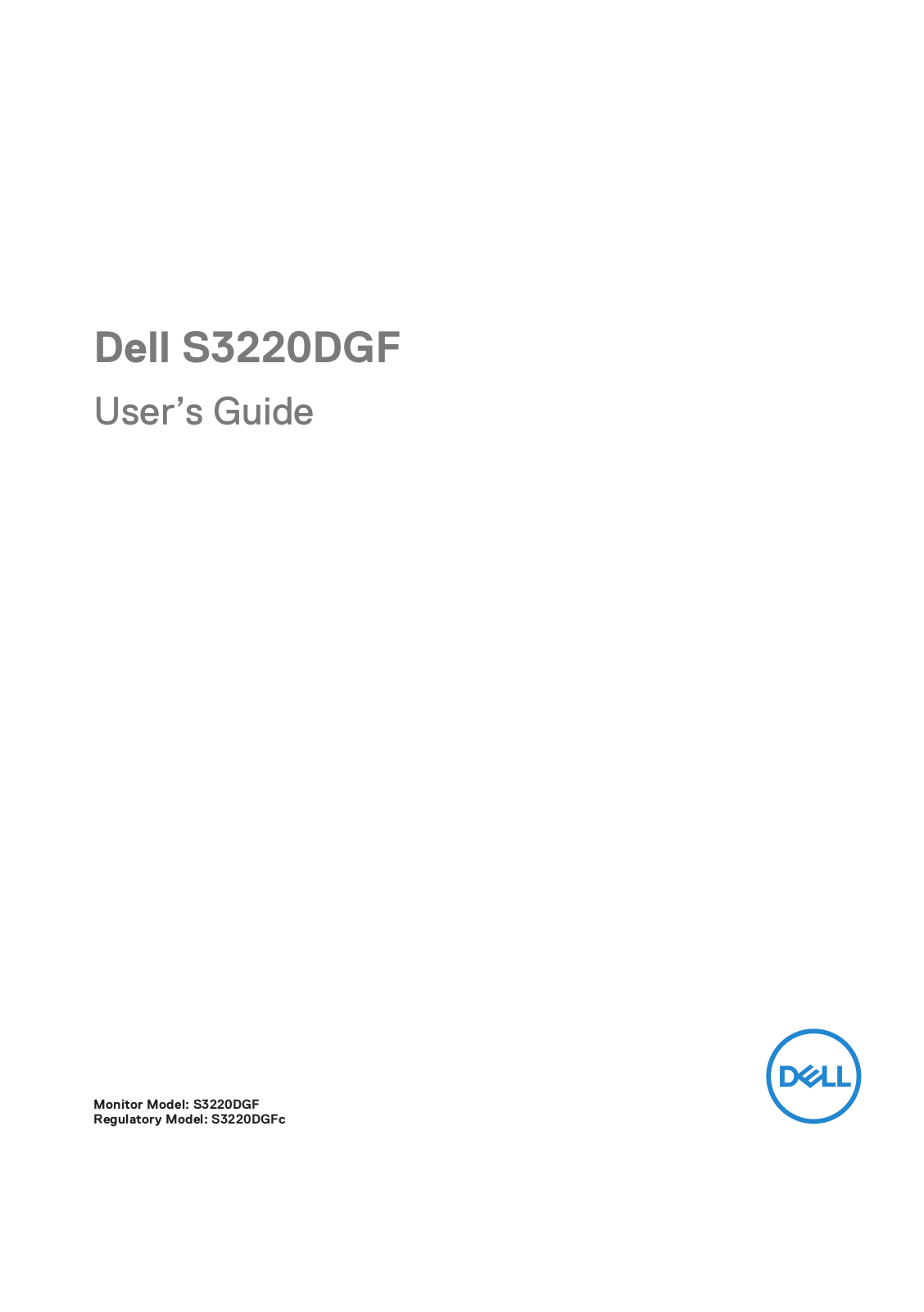 Dell S3220DGF User Manual