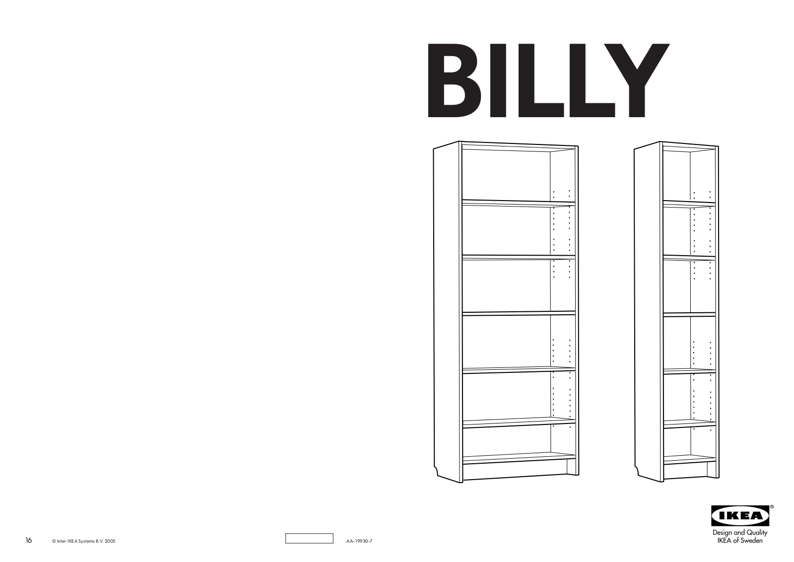 IKEA BILLY 40-80-202 User Manual