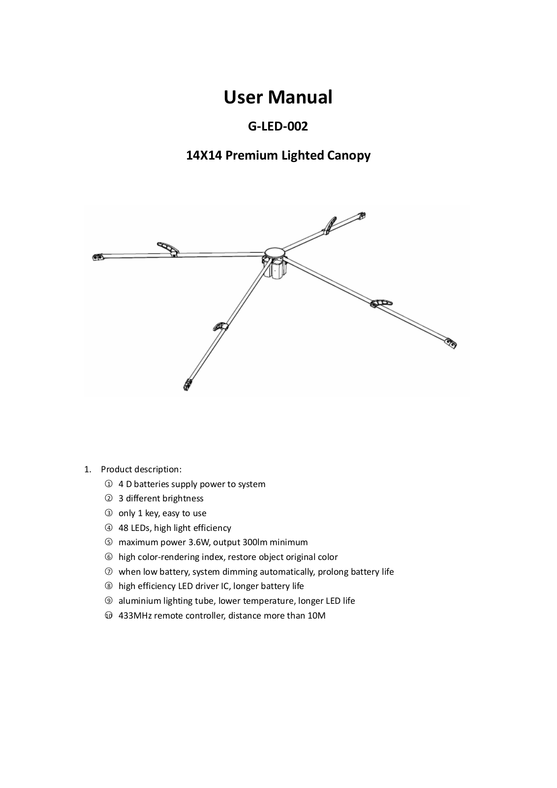 Campvalley LED002 User Manual