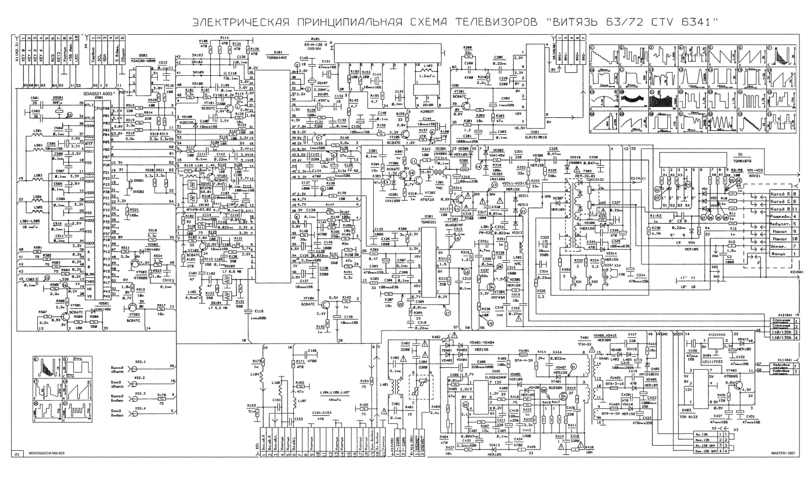 ВИТЯЗЬ 72CTV6341, 63CTV6341 Schematic