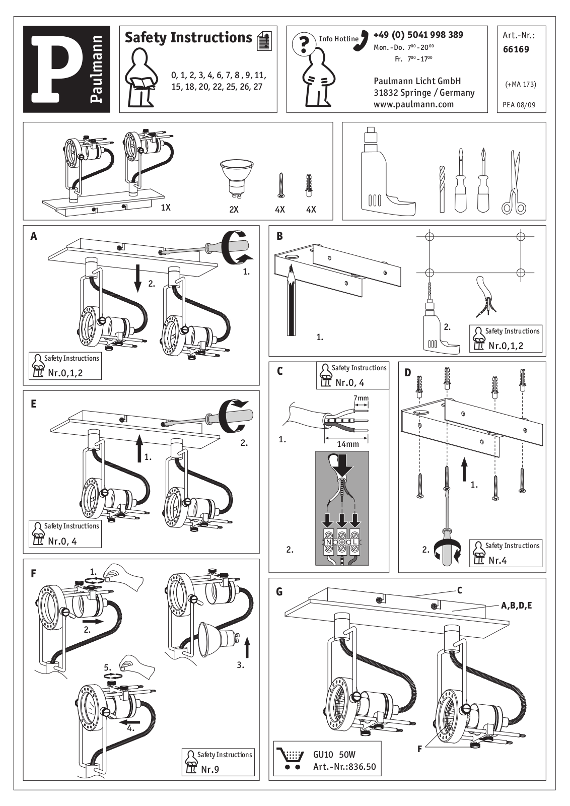 Paulmann 66169 Safety instructions - ManualMachine.com