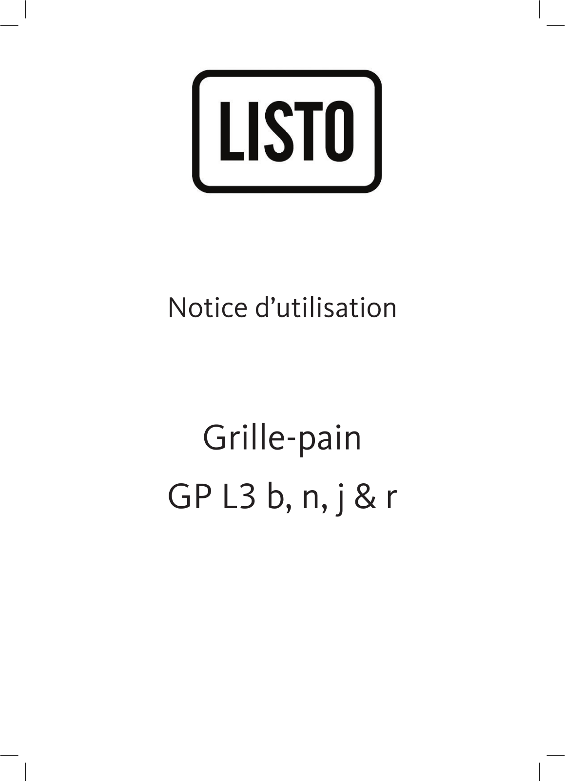 Listo GP L3b User Manual